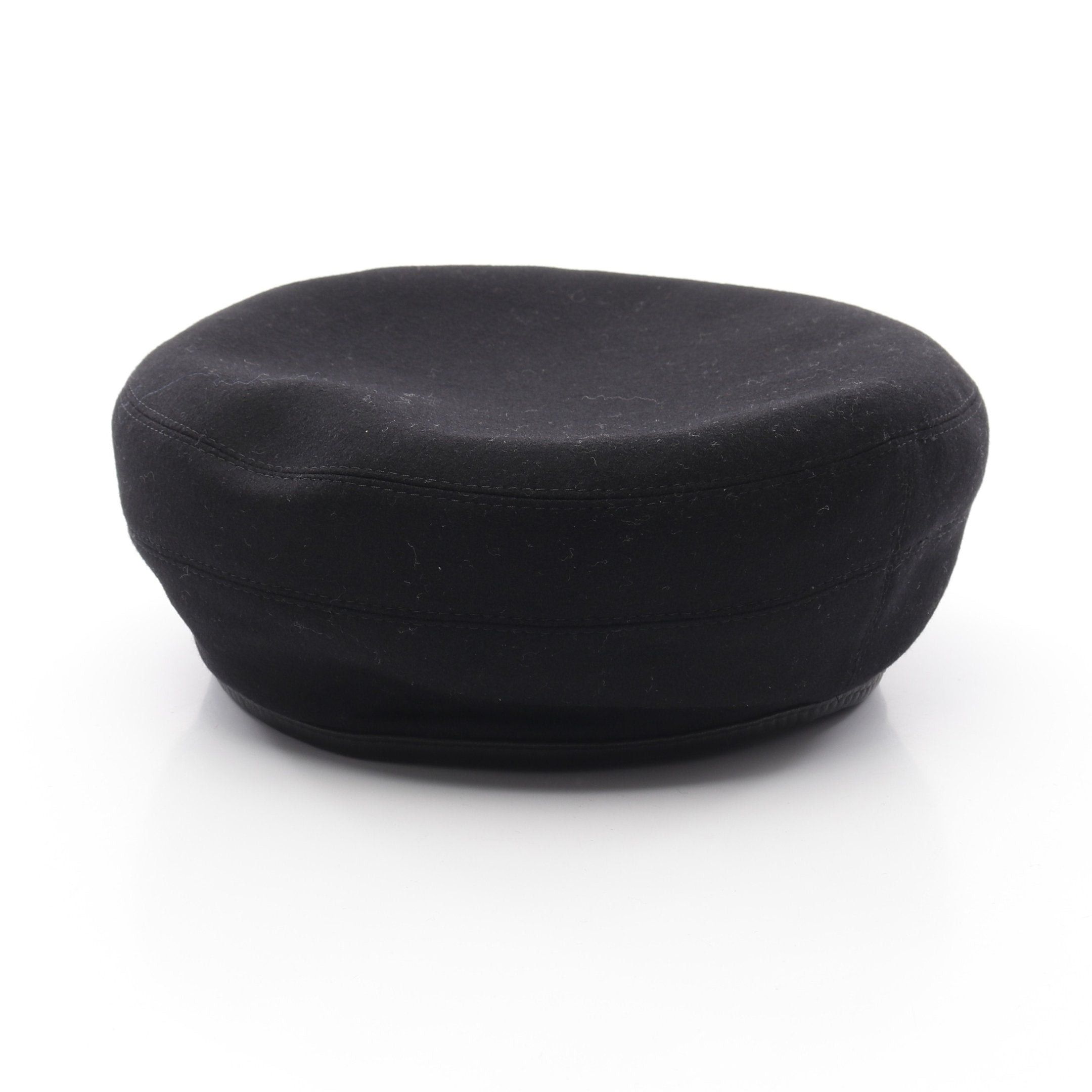 Hermes Saint Honore Beret Hat Cashmere Black