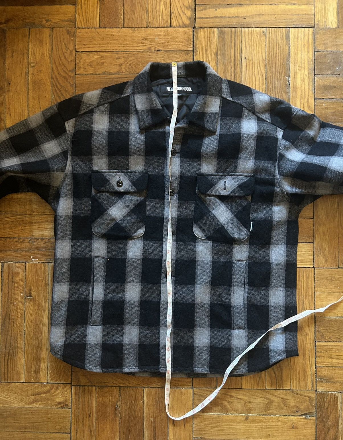 ジャケット・アウター NEIGHBORHOOD BUFFALO CHECK SH LS 22AW Neighborhood Buffalo Check Quilted Shirt Jacket M Gray 22AW