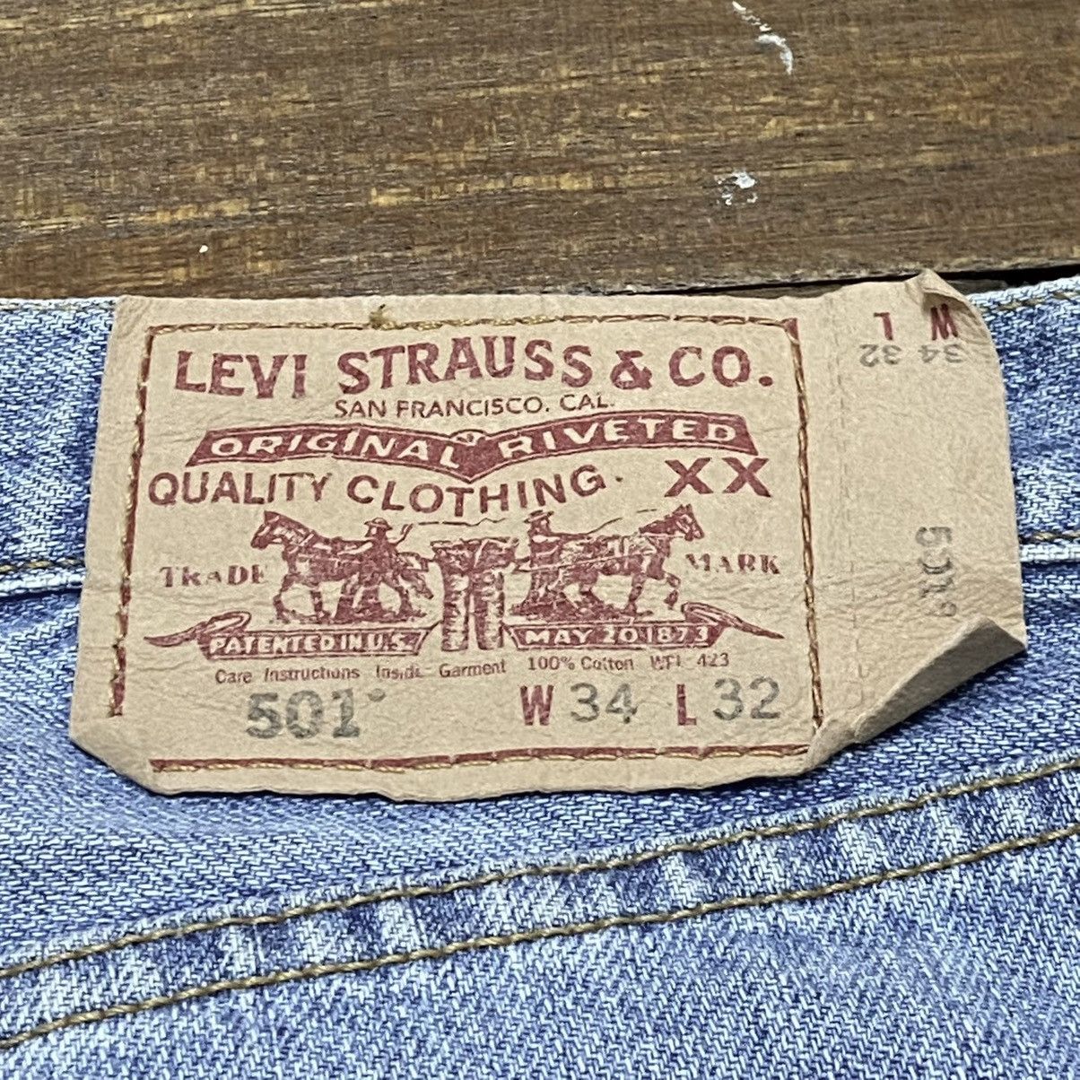 Levi's Rare Design Vintage Brand Levis 501 Patchwork Jeans 2005s Size US 34 / EU 50 - 10 Thumbnail