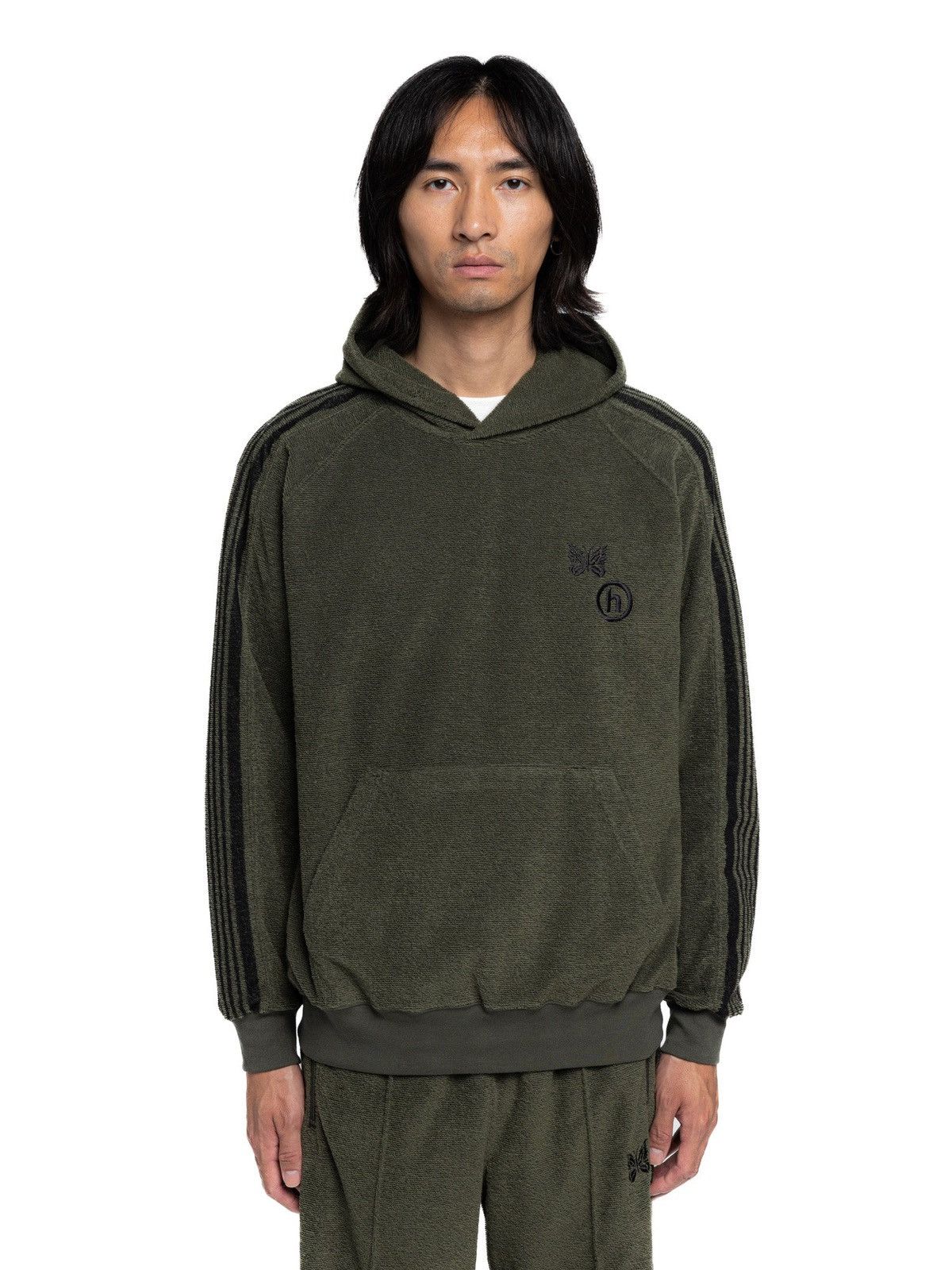 HIDDEN × Needles Hidden NY x Needles Piled Jacquard Track Hoodie Olive Size US XL / EU 56 / 4 - 3 Thumbnail