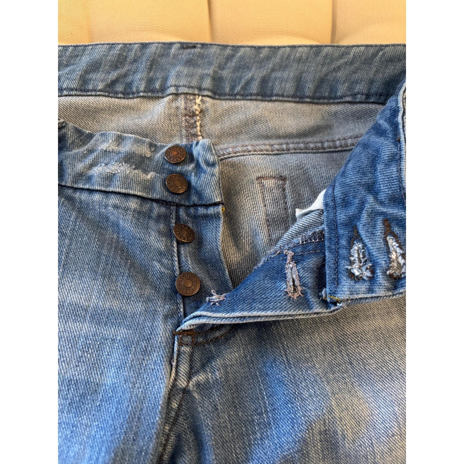 Diesel Diesel Italy Size 30 Flared Crystal Stud Light Blue Y2K Rare Size US 30 / EU 46 - 5 Thumbnail