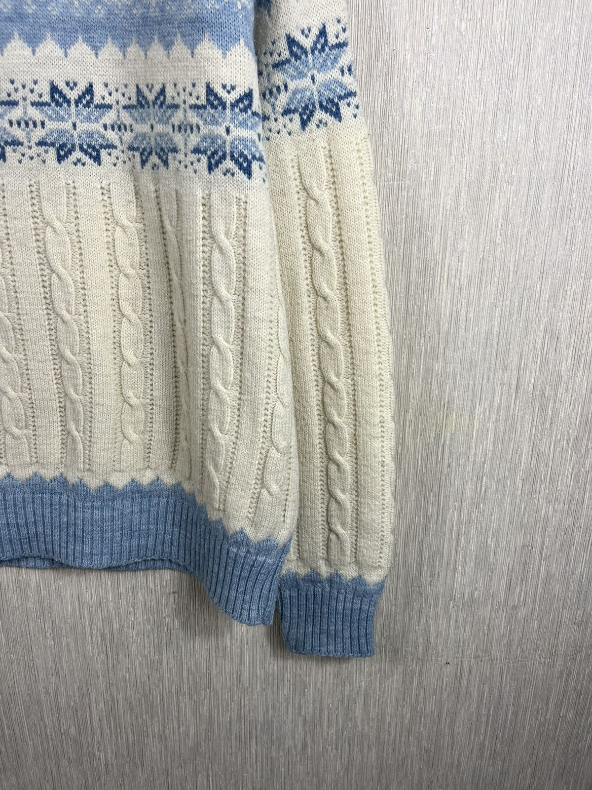 Jantzen × Vintage Vintage Jantzen patterned cable knit wool sweater snowflake Size US L / EU 52-54 / 3 - 7 Thumbnail