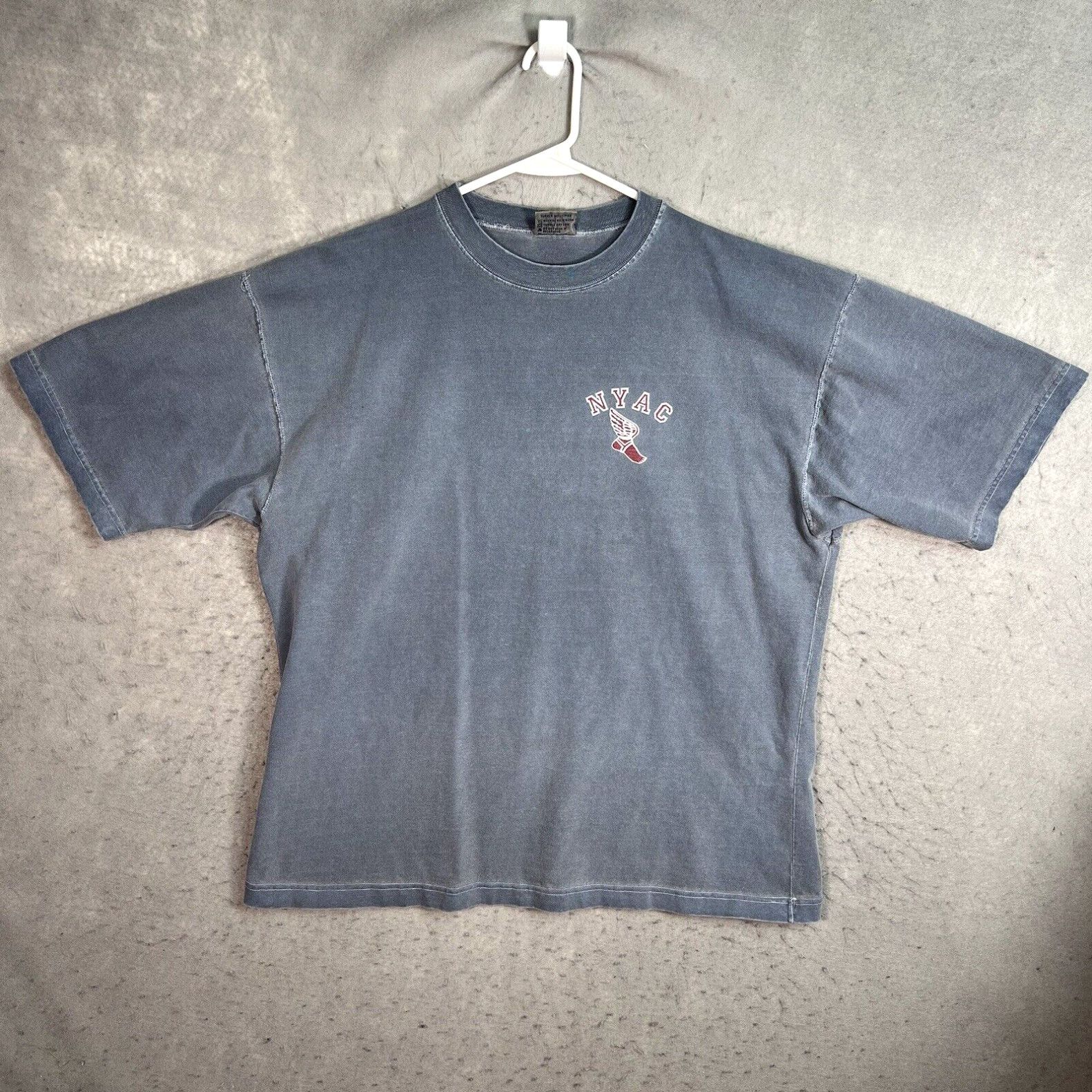 image of Vintage 90's New York Athletic Club T Shirt Adult XL Blue Made In Usa Mens in White