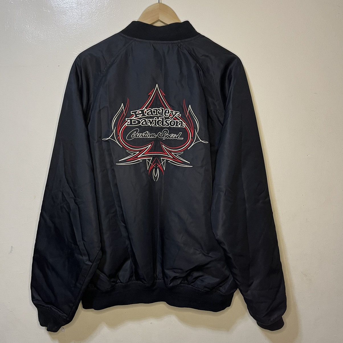 Harley Davidson 1990's Harley Davidson Custom Speed Flame Varsity Jacket Size US L / EU 52-54 / 3 - 17 Thumbnail