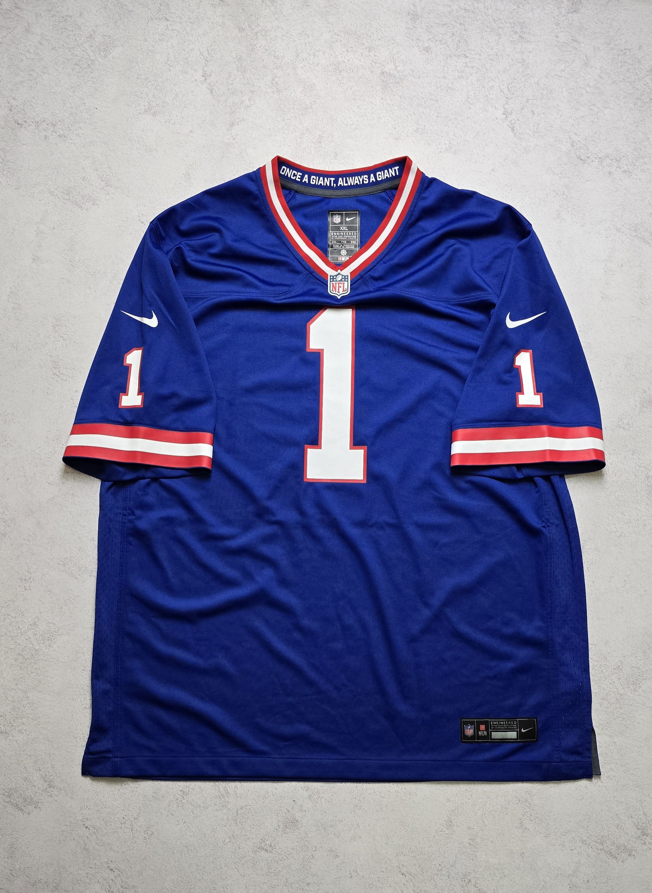 Nike Malik Nabers #1 Giants Nike NFL Game Jersey Size US XXL / EU 58 / 5 - 2 Thumbnail