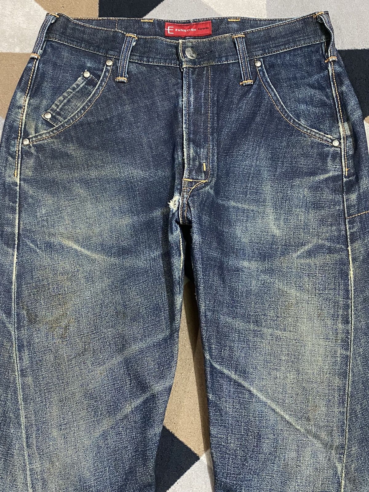Edwin Edwin Japanese denim jeans with a unique, distressed jeans Size US 29 - 3 Thumbnail
