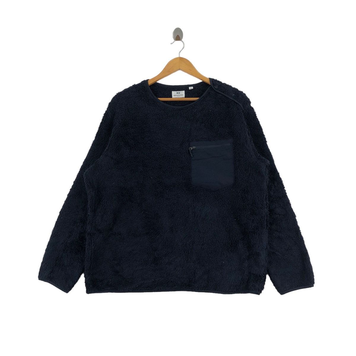 image of Engineered Garments Fleece Sherpa Deep Pile in Navy, Men's (Size Large)