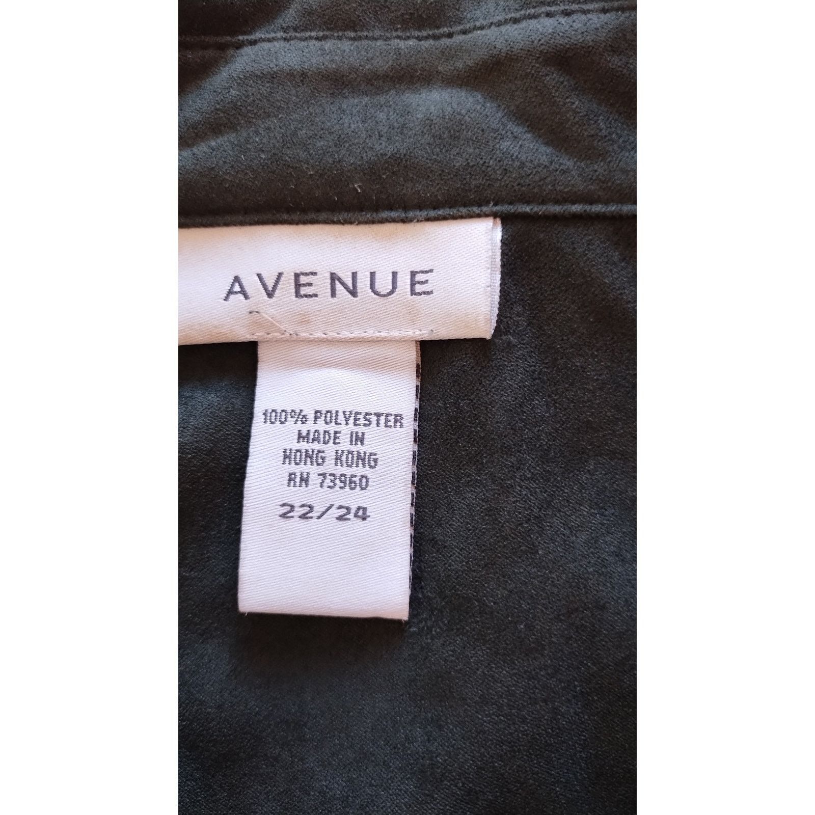 Avenue Avenue Army Olive Green Button Shirt Micro Suede size 22/24 Size 3XL / US 20-22 - 6 Thumbnail