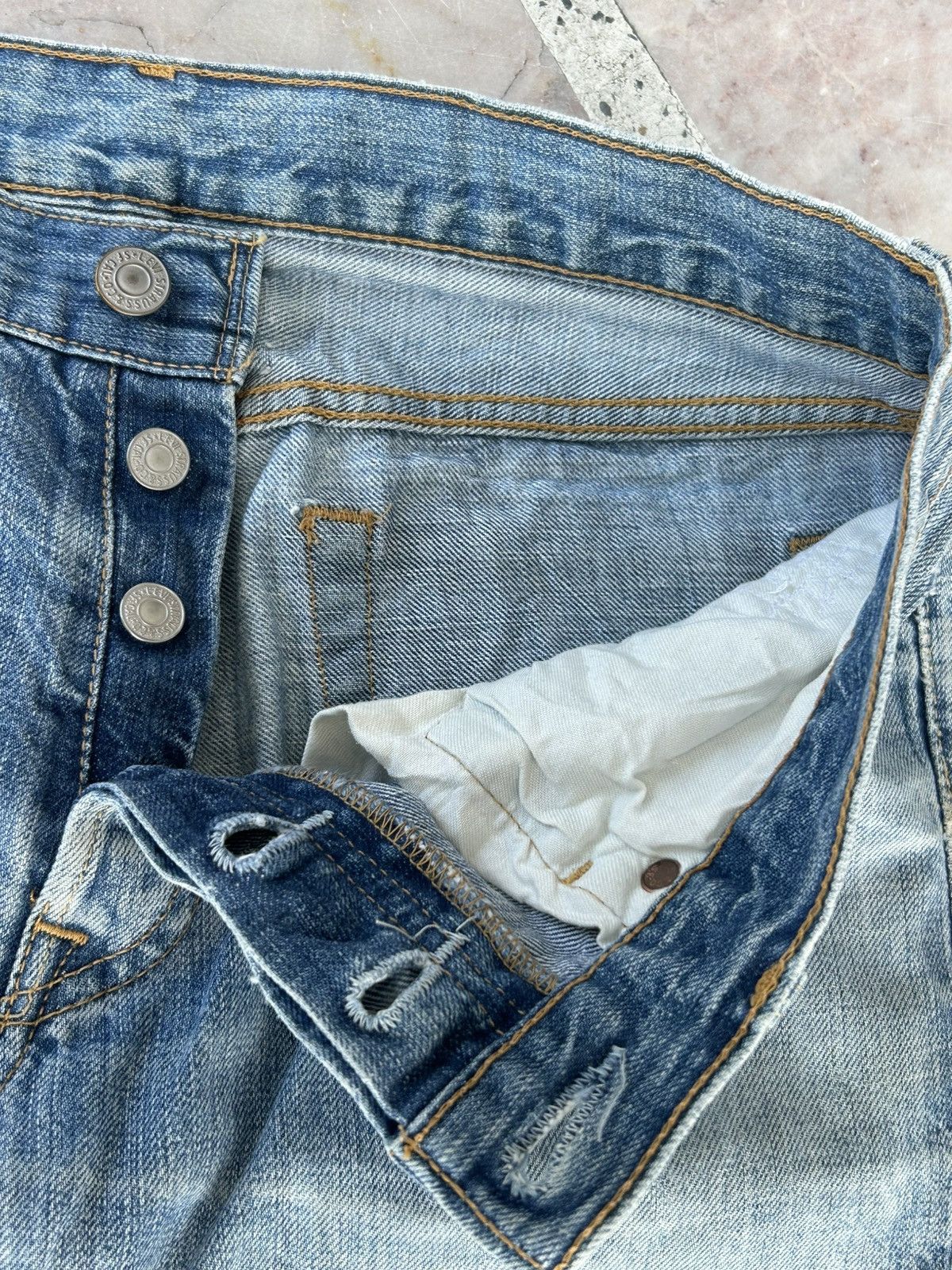 Levi's Levis Patchwork Japan Vintage Denim Size US 30 / EU 46 - 10 Thumbnail
