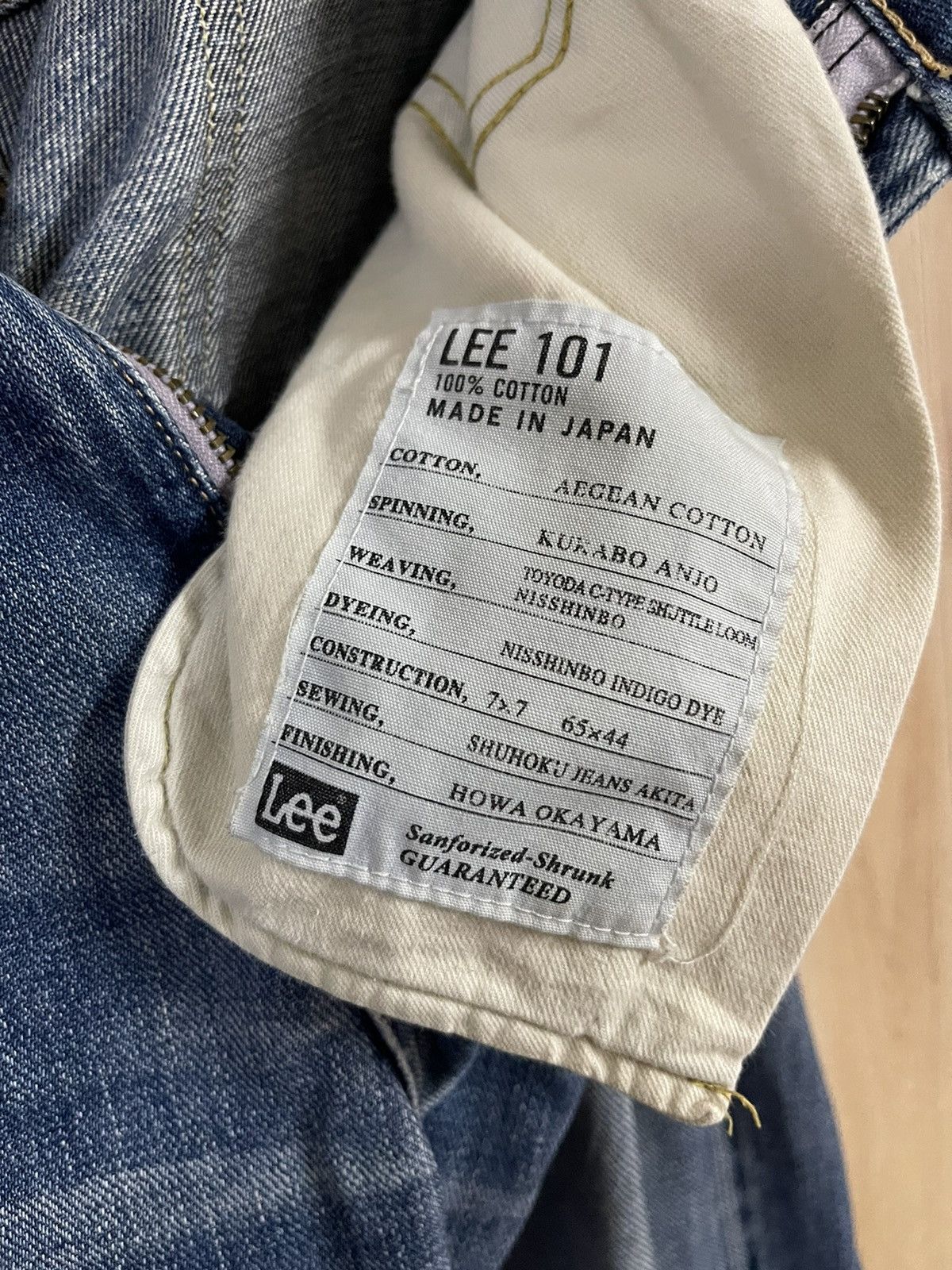 Lee × Vintage Vintage Lee Jeans 🇯🇵 Denim W35 L42 Distressed Selvedge Size US 35 - 7 Thumbnail