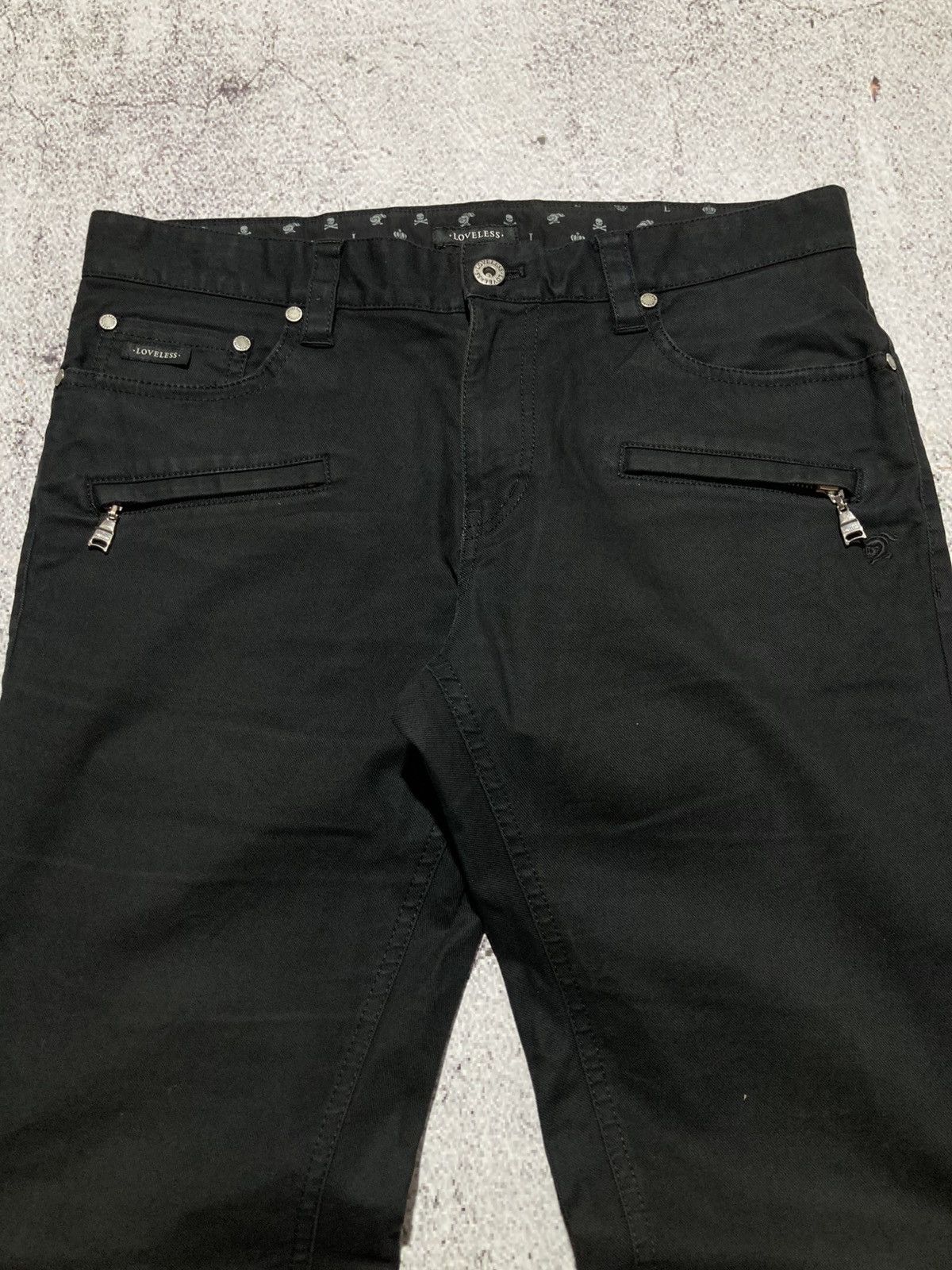 Japanese Brand 2000s Loveless Skull Patch Logo Punk Gothic Vkei Style Pants Size US 32 / EU 48 - 13 Thumbnail