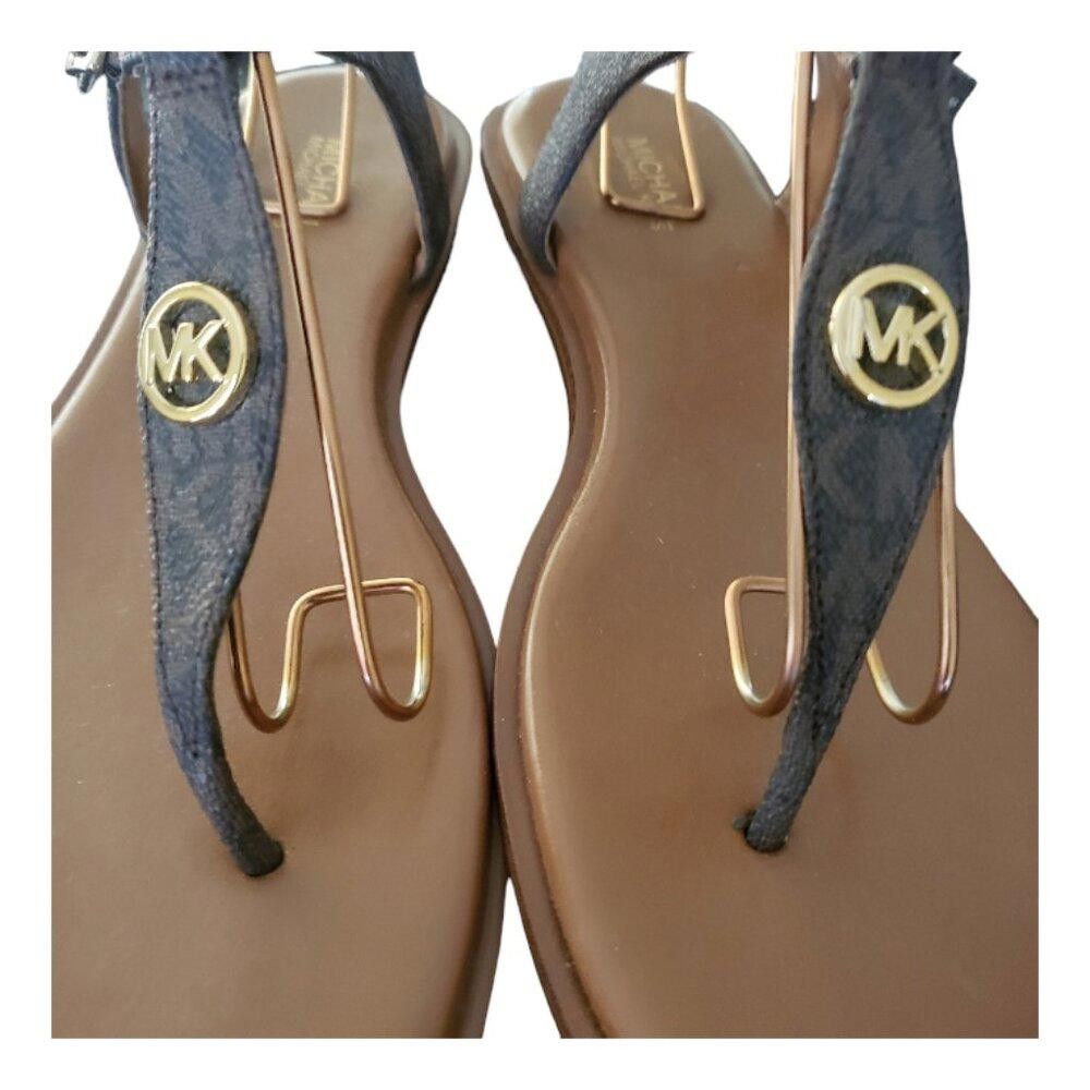 Michael Kors SH116 Michael Kors Thong Ladies Sandal Brown 7M Size US 7 / IT 37 - 2 Thumbnail