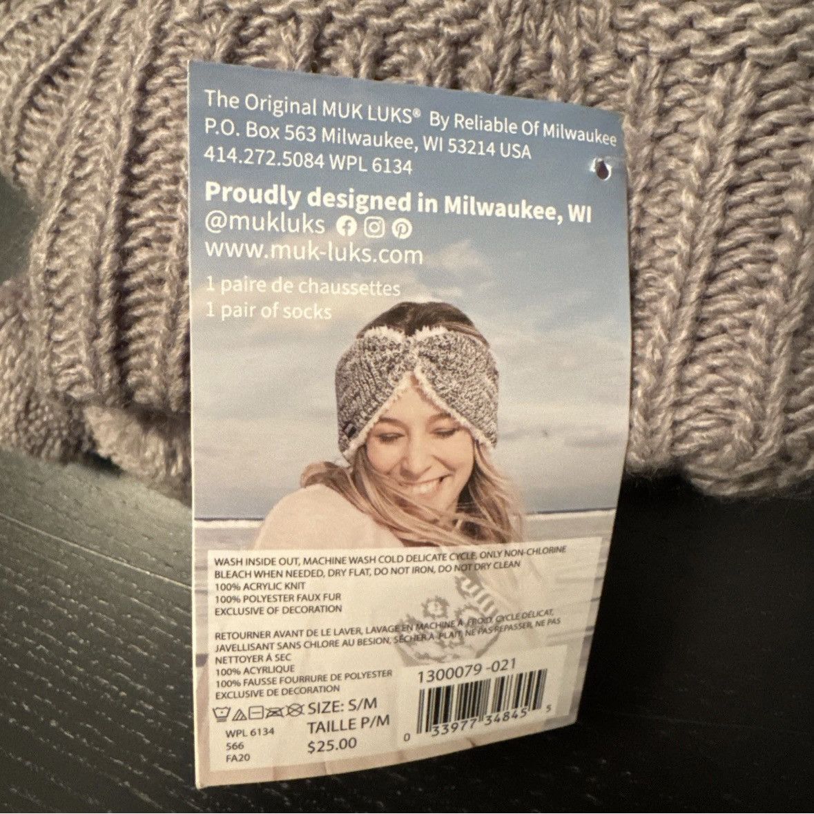 Other MUK LUKS Knit Slipper Socks Pom Pom S/M NWT Size ONE SIZE - 6 Thumbnail