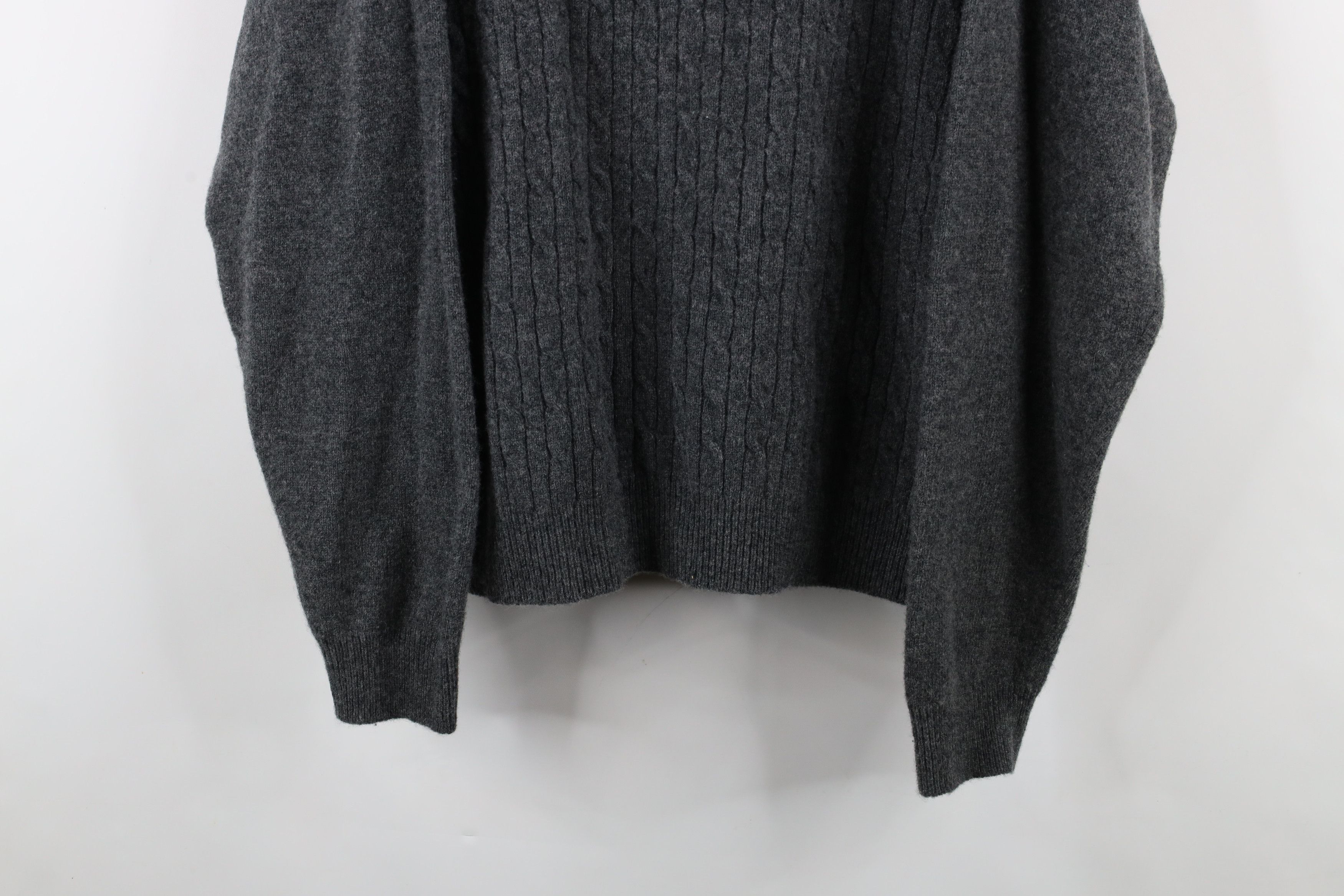 Vintage Vintage 90s Streetwear Wool Cable Knit Crewneck Sweater Size US XXL / EU 58 / 5 - 3 Thumbnail