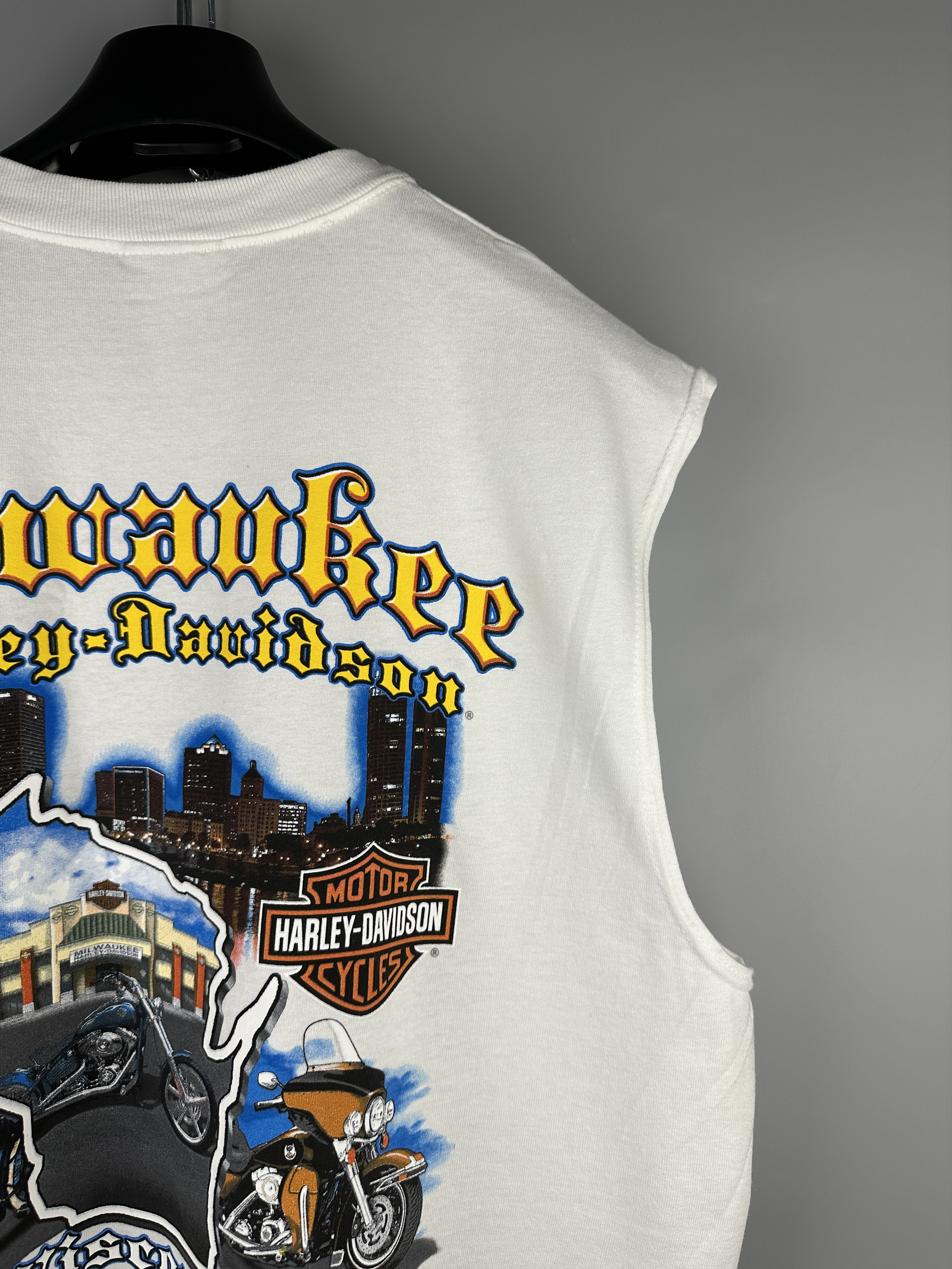 Harley Davidson × Vintage NEW Vtg 2006 Harley Davidson Big Logo Vest Top Size US L / EU 52-54 / 3 - 11 Thumbnail