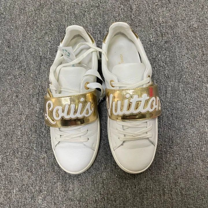 Louis Vuitton Louis Vuitton Casual Sneakers with Gold Straps -2508 Size US 6.5 / EU 39-40 - 2 Thumbnail
