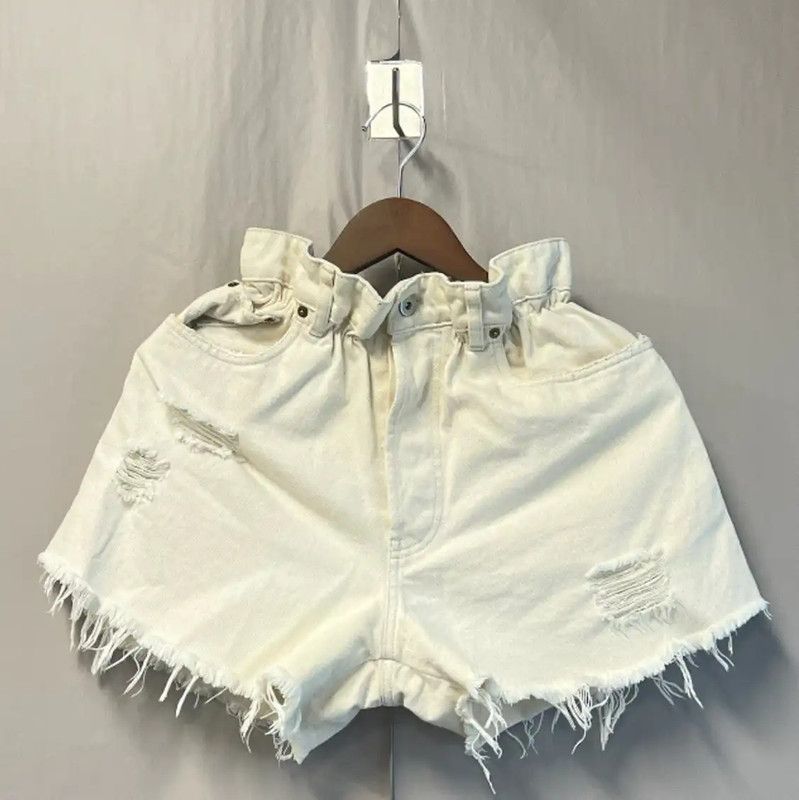 Miu Miu Miu Miu White Cotton Women's Shorts S Size 0089 Size 23" - 1 Thumbnail