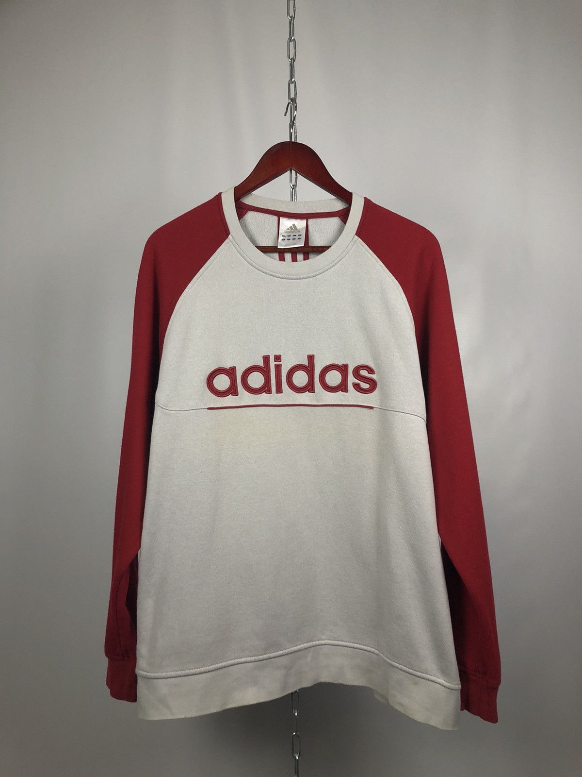 Adidas Adidas vintage sweatshirt big logo Size US L / EU 52-54 / 3 - 1 Thumbnail