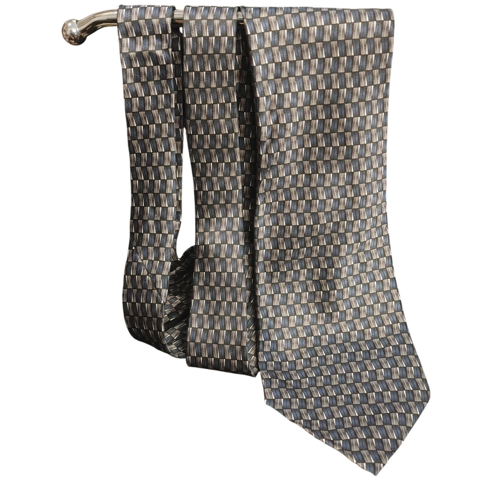 Other Ziggurat Longs Men's OS Silver/Blue Geometric Tie Size ONE SIZE - 1 Thumbnail