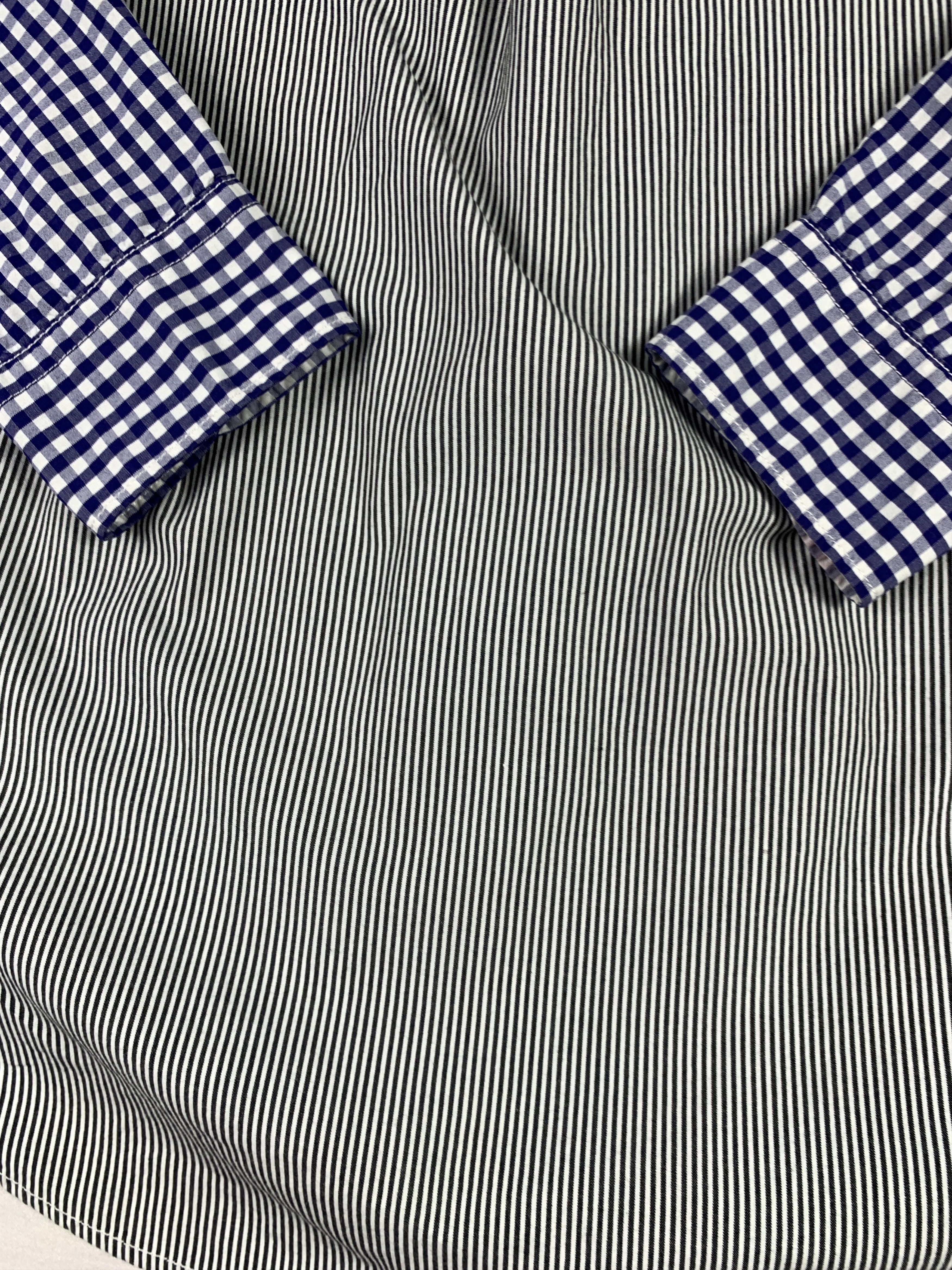 izzue Izzue Gingham & Hickory Multipattern Shirt (M) Size US M / EU 48-50 / 2 - 3 Thumbnail