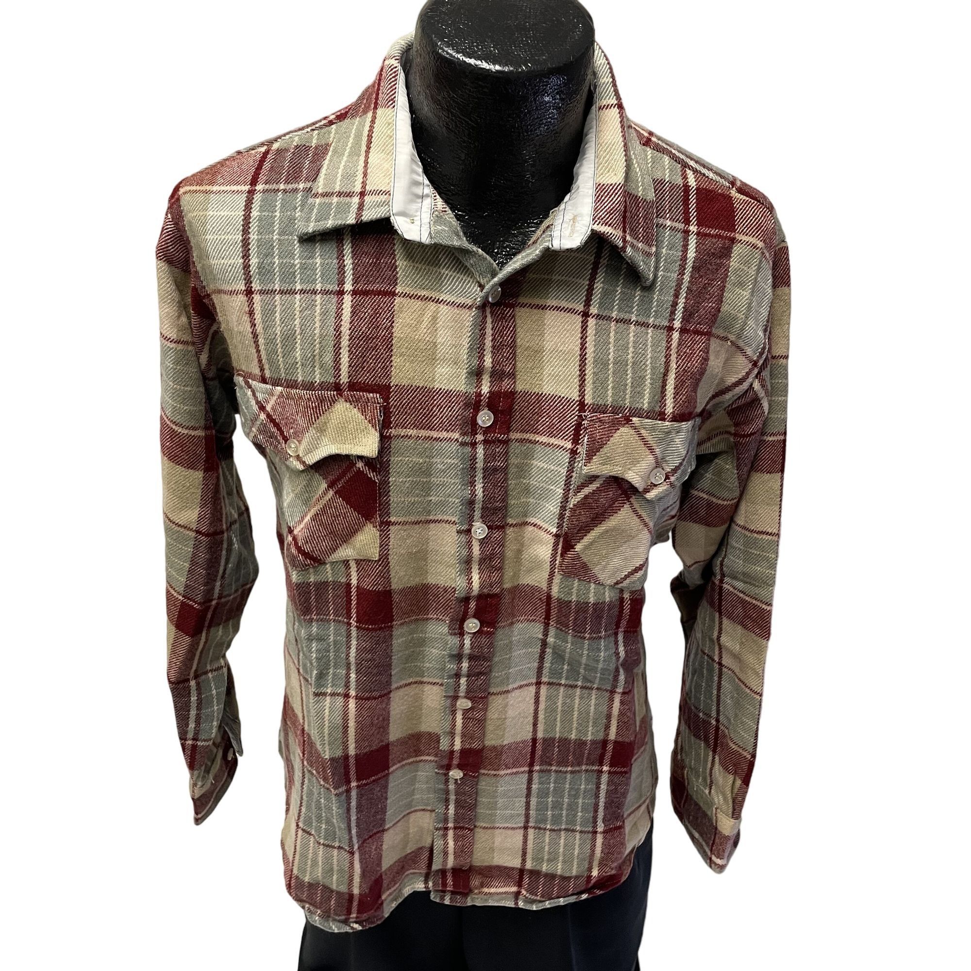McGregor Vtg McGregor Sportswear Maroon SHADOW PLAID Flannel Size US L / EU 52-54 / 3 - 1 Thumbnail