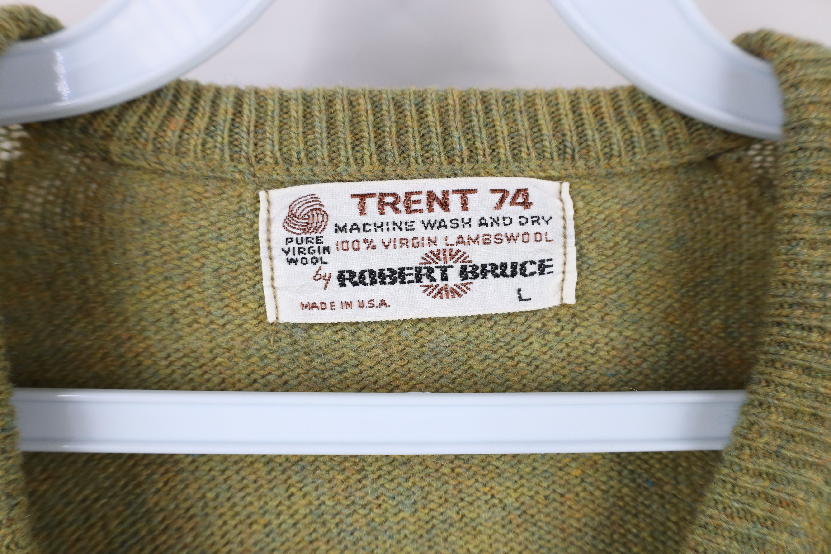 Vintage Vintage 70s Streetwear Rainbow Lambswool Knit Sweater USA Size US L / EU 52-54 / 3 - 3 Thumbnail