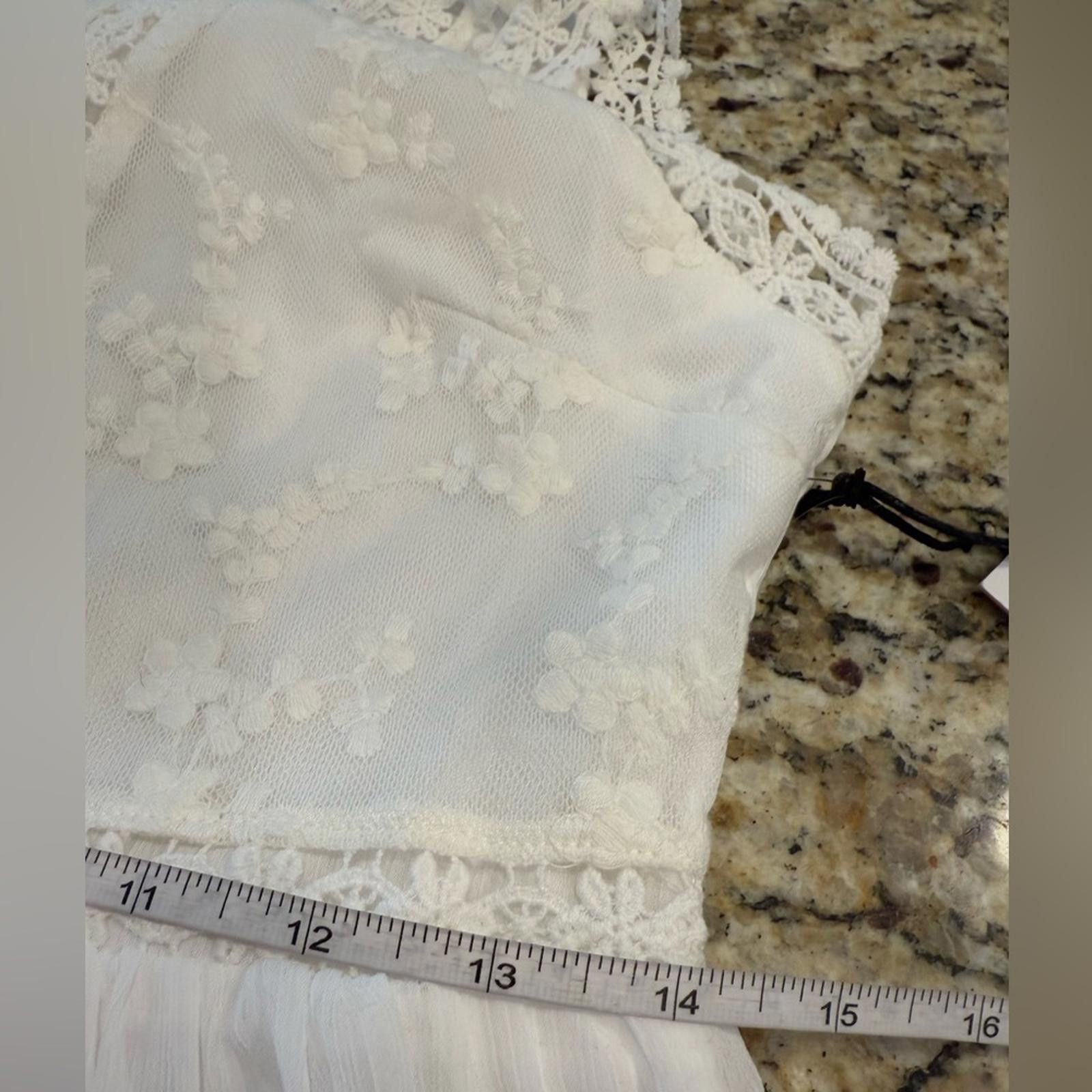 Forme D'Expression Dex white sleeveless lacey midi dress SZ small Size S / US 4 / IT 40 - 9 Thumbnail