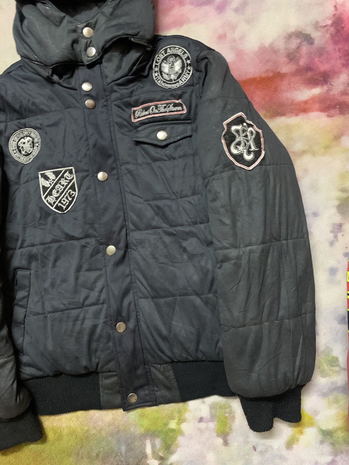 In The Attic In the Attic Apocalypse Goth Distress Puffer Jacket Size US M / EU 48-50 / 2 - 4 Thumbnail