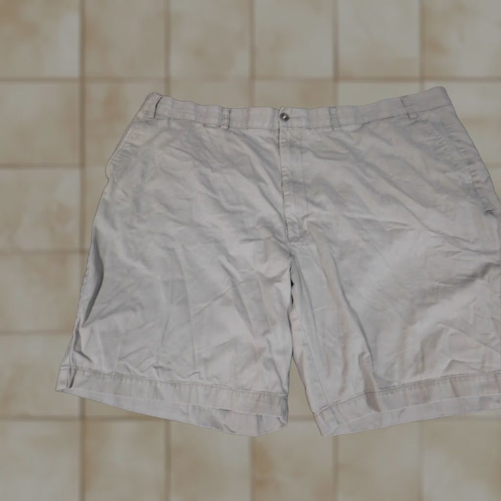 Roundtree & Yorke Roundtree & Yorke Mens Shorts 47 Beige Relaxed Cargo Knit Flat Front Breathable Logo Casual Regular Men Size US 30 / EU 46 - 1 Thumbnail