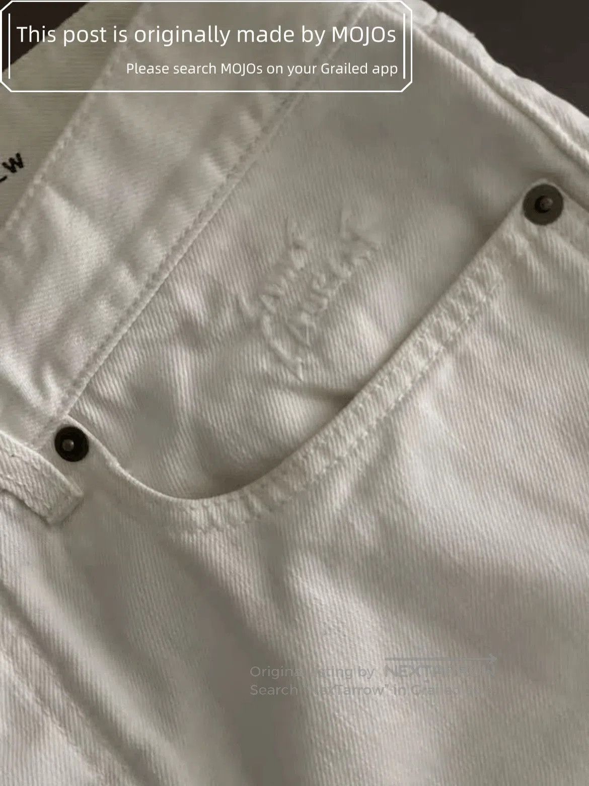 Saint Laurent Paris Sz 32 Saint Laurent Paris 18SS White D14 Logo Stitch Denim. Size US 32 / EU 48 - 5 Thumbnail