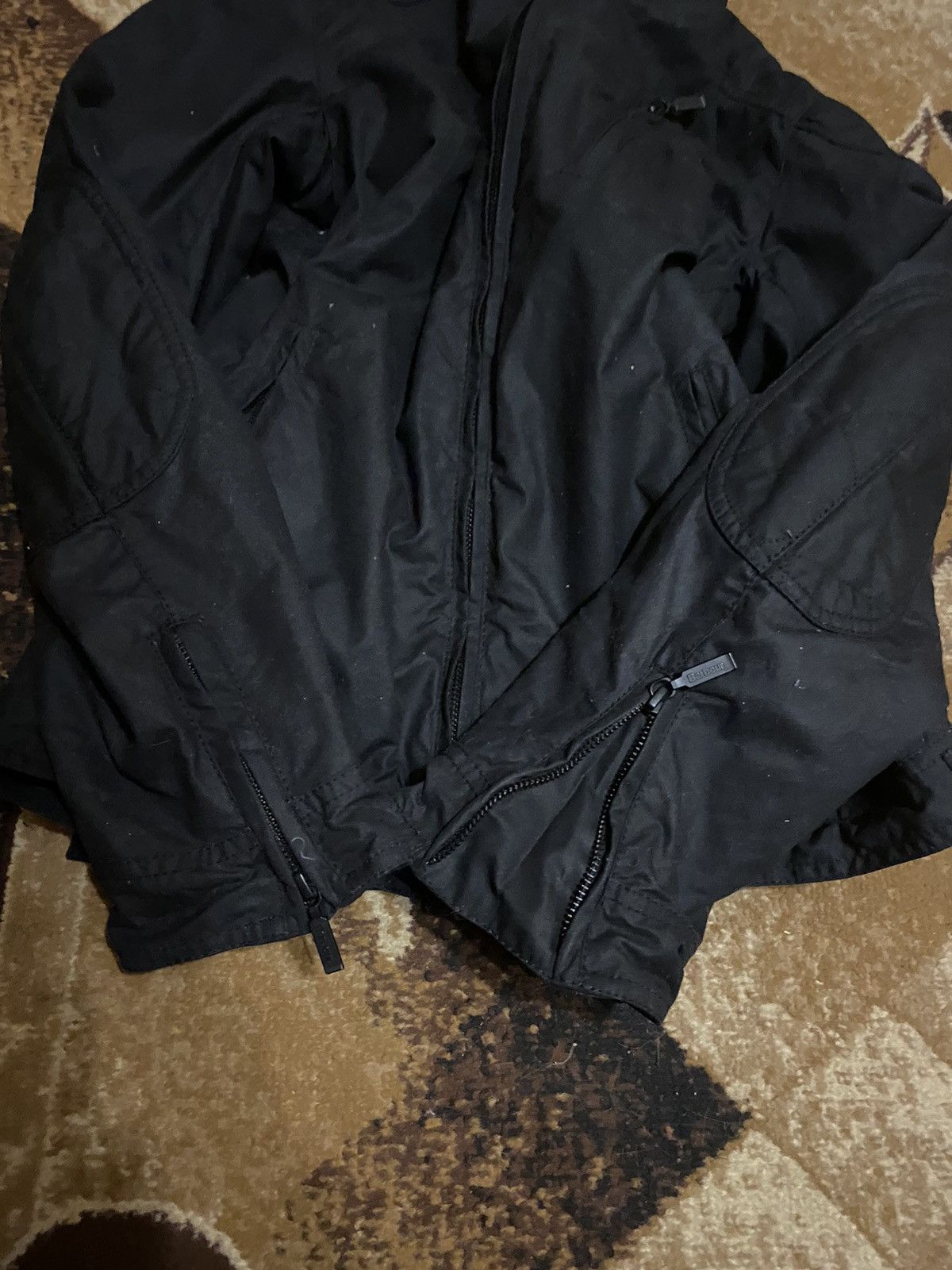 Barbour Barbour Waxed Black Moto Jacket Men’s Size M Size US M / EU 48-50 / 2 - 11 Thumbnail