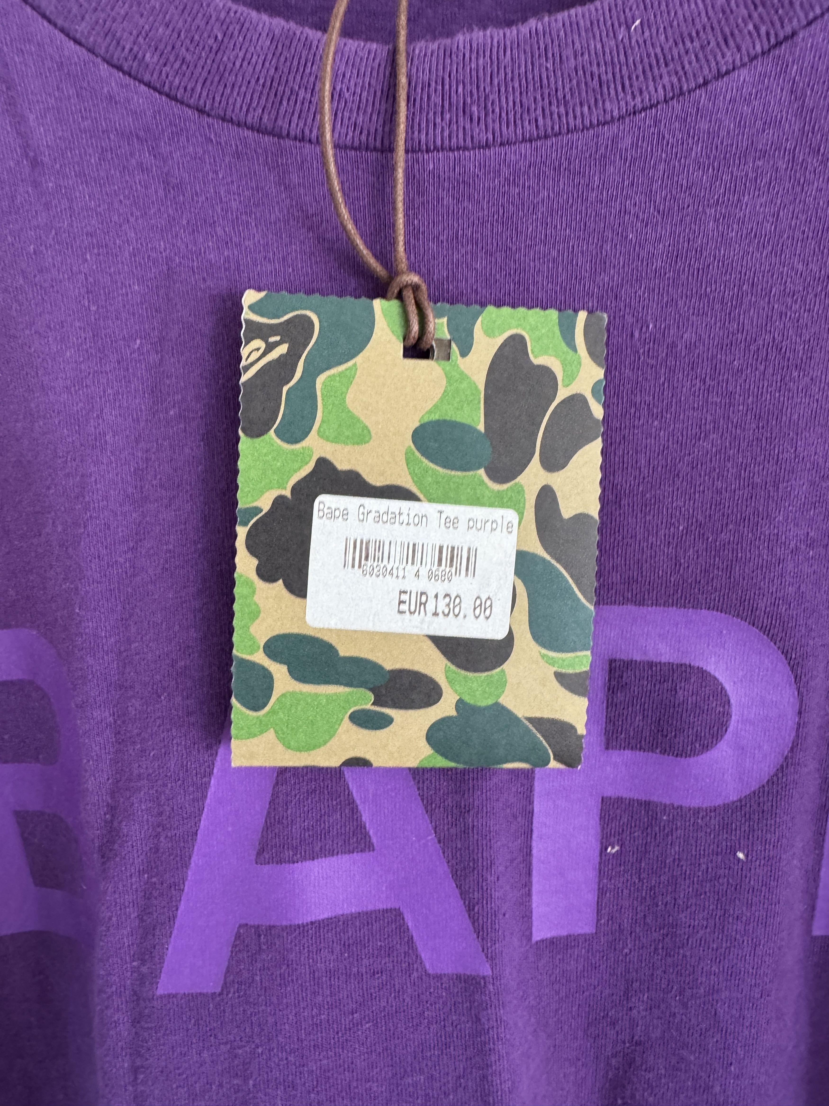Bape Gradation Logo Tee Purple Size US XXL / EU 58 / 5 - 3 Thumbnail