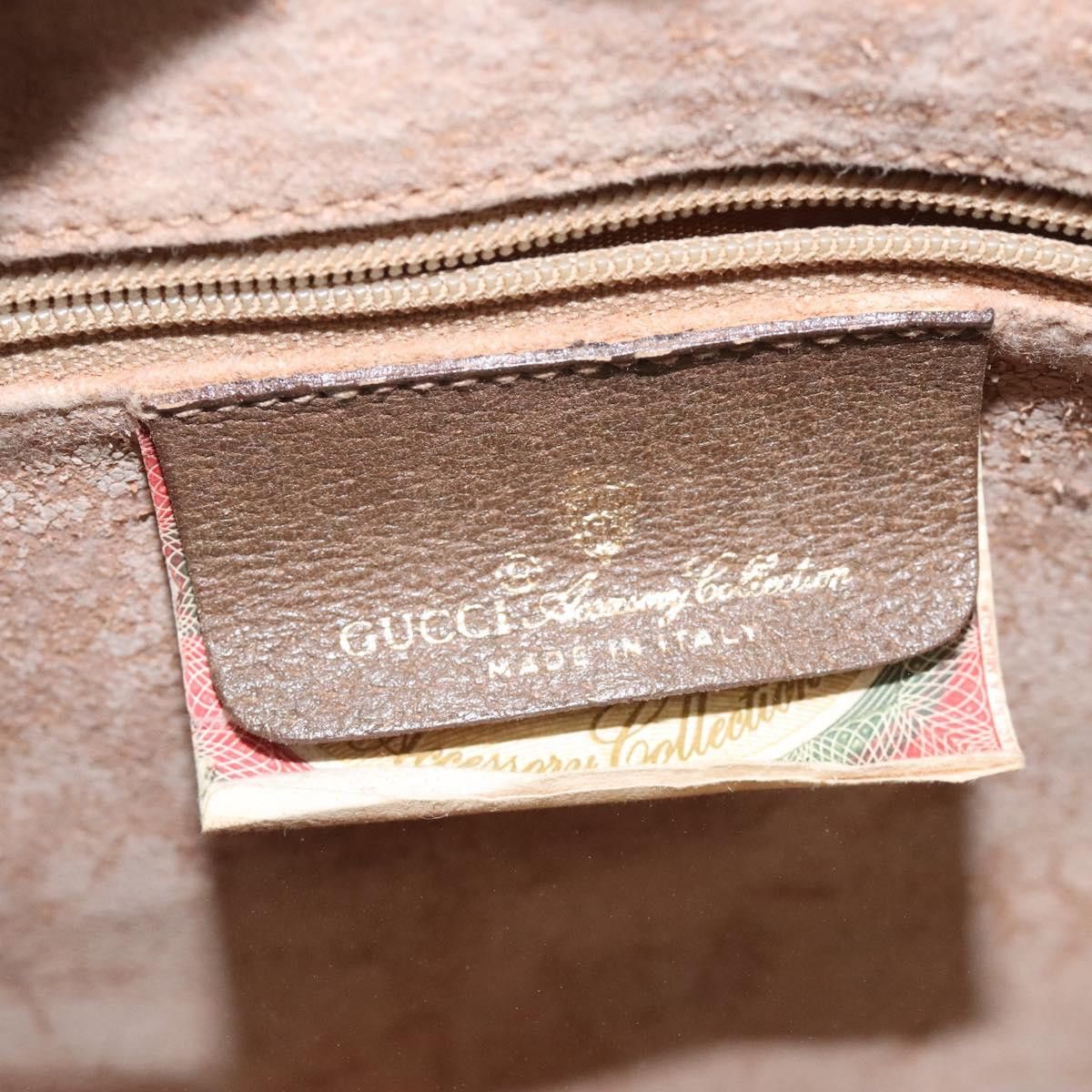 Gucci GUCCI GG Supreme Web Sherry Line Hand Bag Pvc Leather Beige Size ONE SIZE - 17 Thumbnail