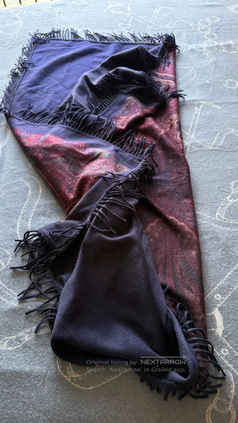 Loro Piana Loro Piana Paisley water ripple pure cashmere large shawl Size ONE SIZE - 6 Thumbnail