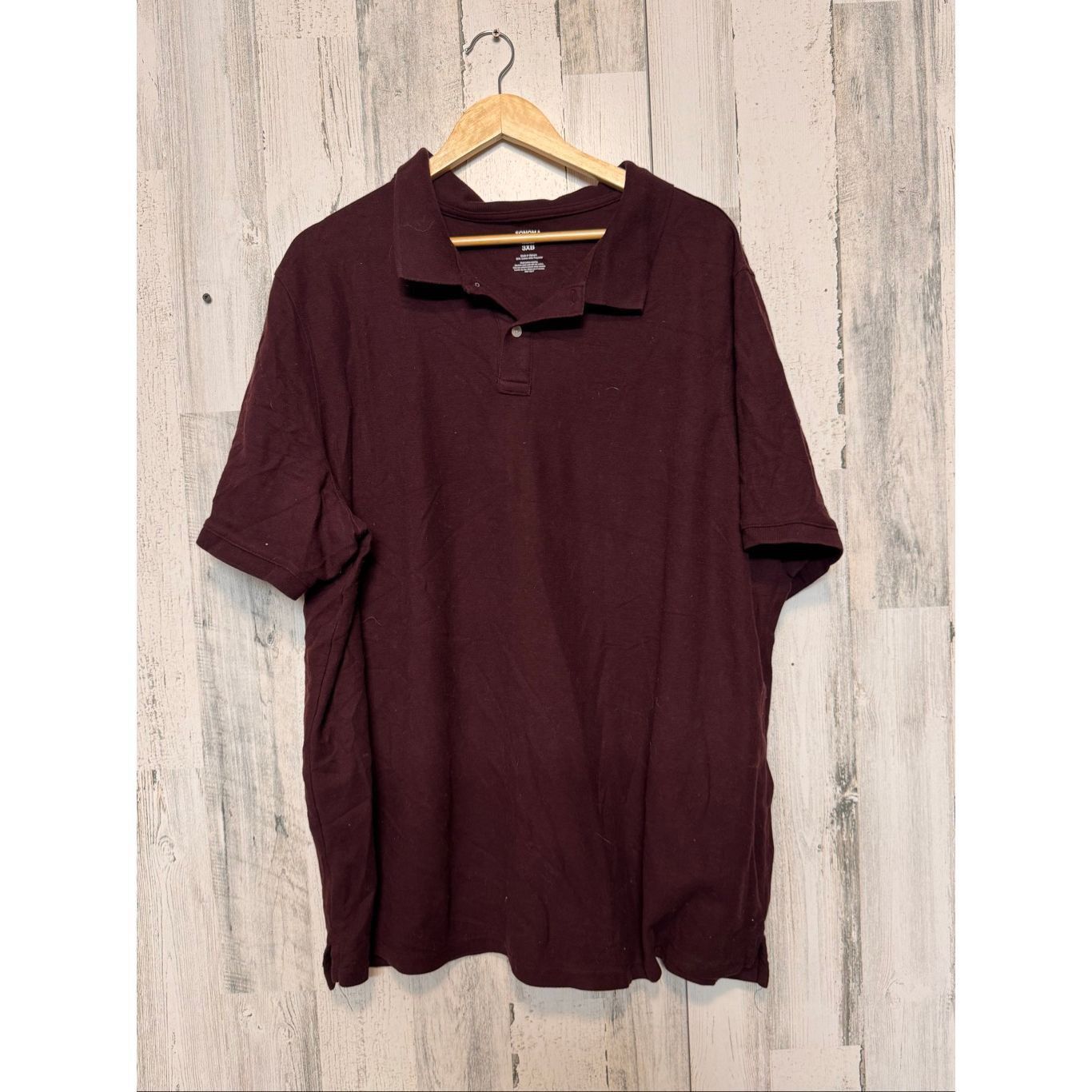 Sonoma Sonoma Men’s Burgundy Polo Shirt 3XB Short Sleeve Cotton Ble Size US XXL / EU 58 / 5 - 2 Thumbnail