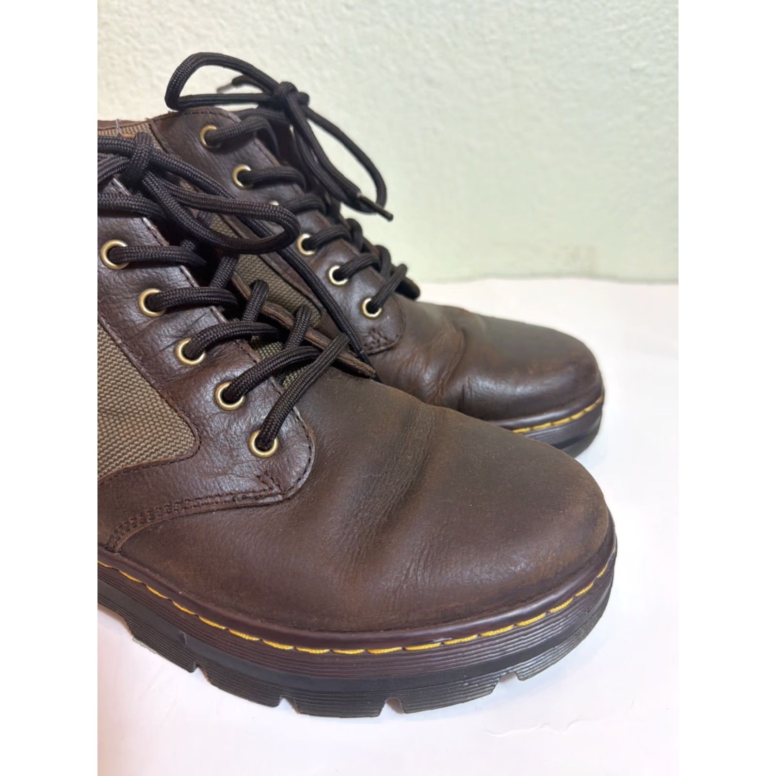 Dr. Martens Dr. Martens Men Bonny II Boots Ankle Brown Leather Round Toe Lace Up Casual Fashion 7 M Mens Boots Size US 7 / EU 40 - 2 Thumbnail