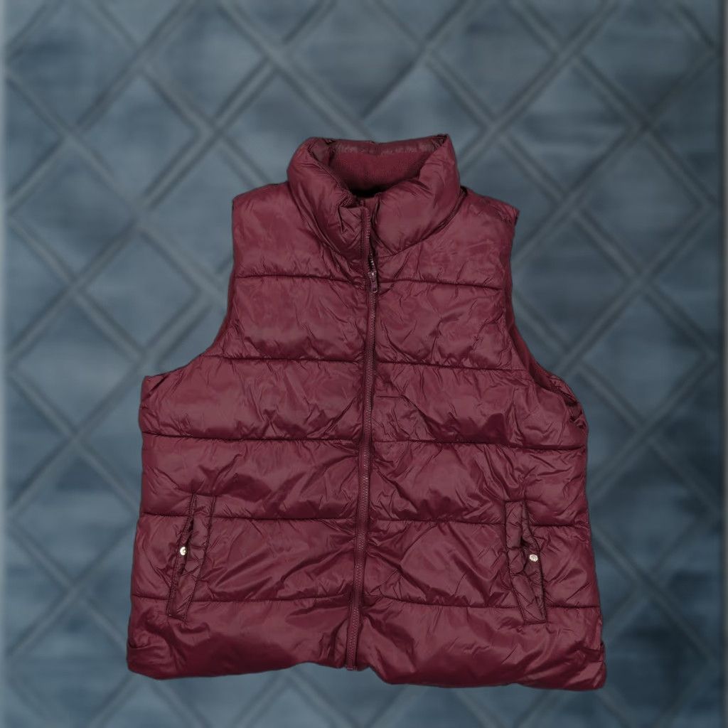 Old Navy Old Navy Puffer Vest Womens XL Burgundy Full Zip Fleece Lined Quilted Outdoor Vest Size XL / US 12-14 / IT 48-50 - 1 Thumbnail