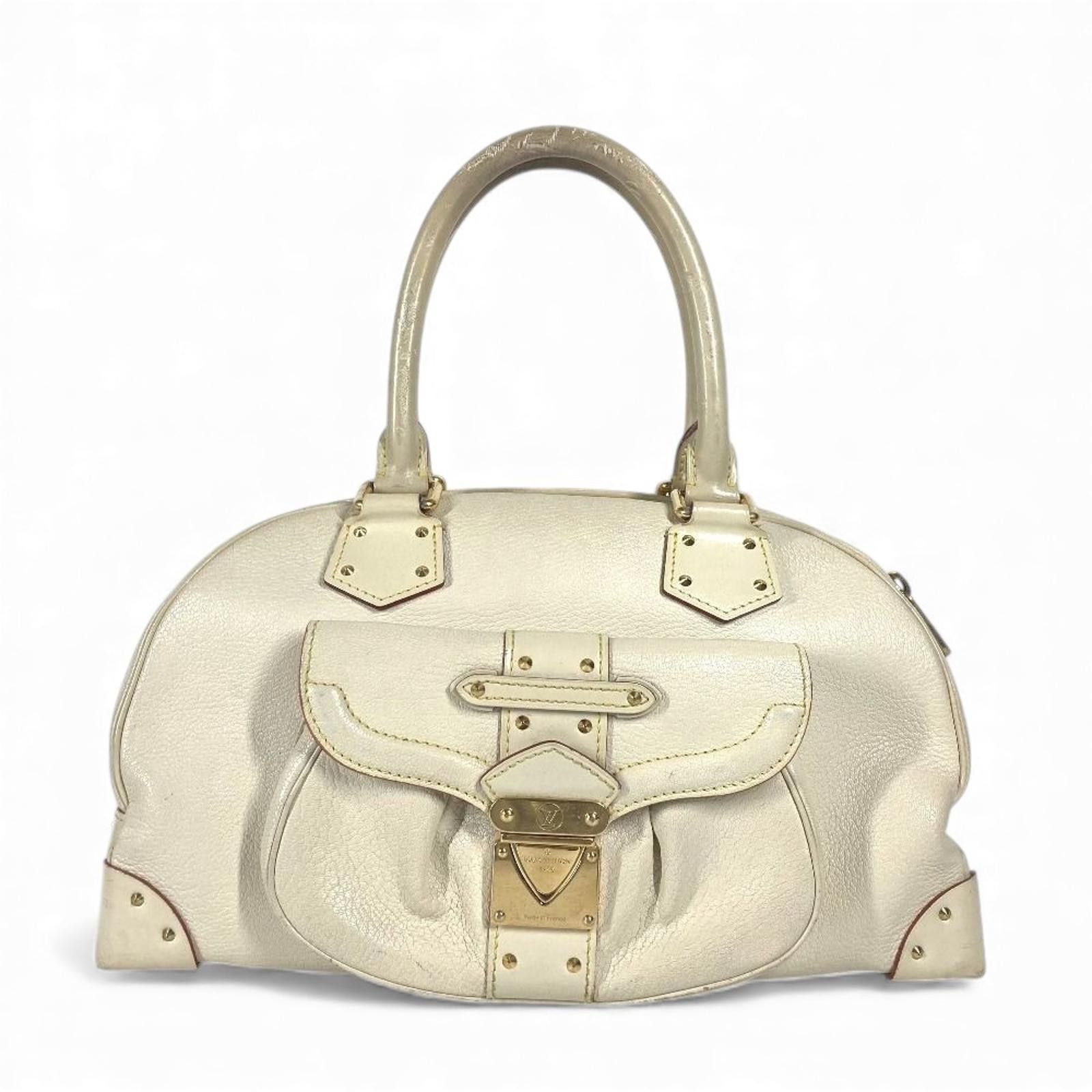 Louis Vuitton Louis Vuitton - White Leather Handbag Gold Hardware Size ONE SIZE - 2 Thumbnail