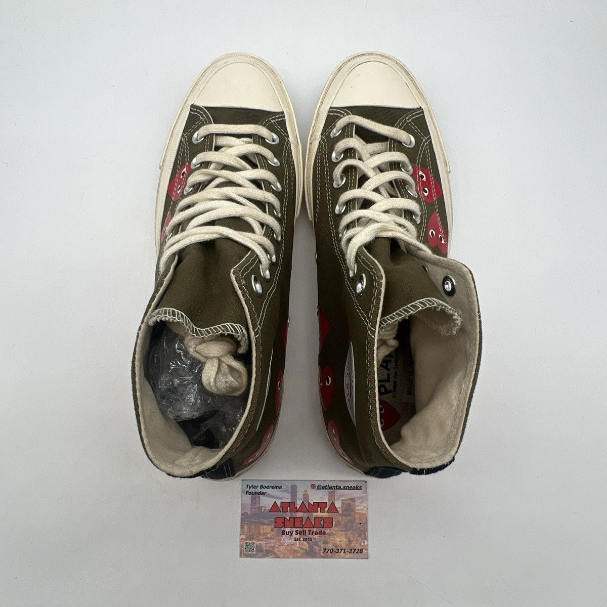 Converse Converse Comme des Garçons Play x Chuck 70 Hi Multi Heart Size US 11 / EU 44 - 6 Thumbnail