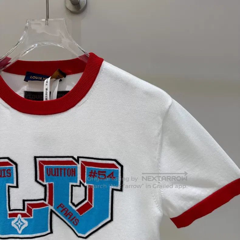 Louis Vuitton Louis Vuitton White knit logo short sleeve Size XS / US 0-2 / IT 36-38 - 3 Thumbnail