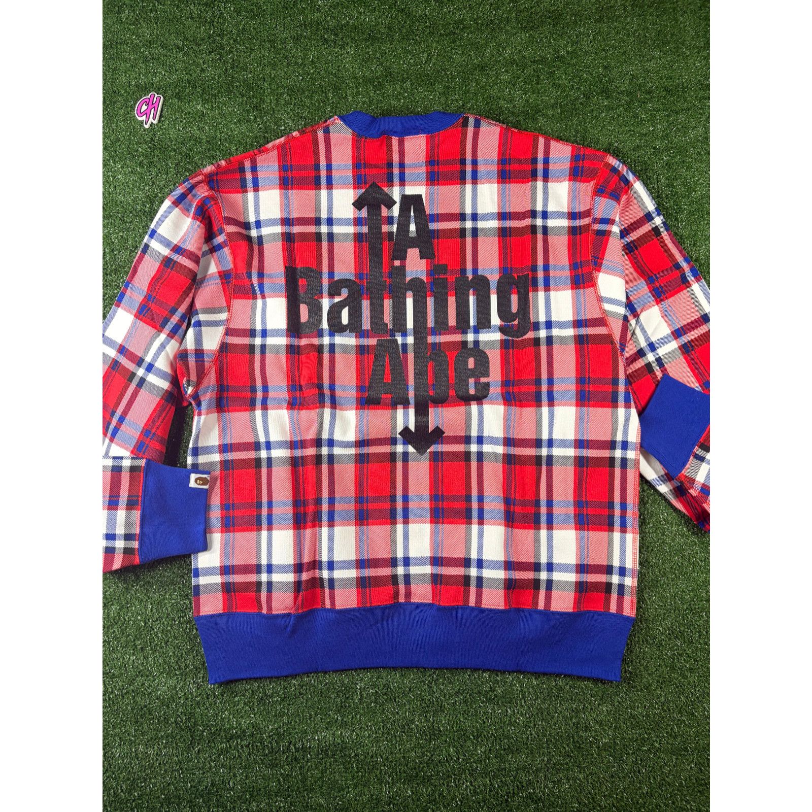 Bape Bape London Plaid Check RLX Crewneck Sweater Size Large Size US L / EU 52-54 / 3 - 6 Thumbnail