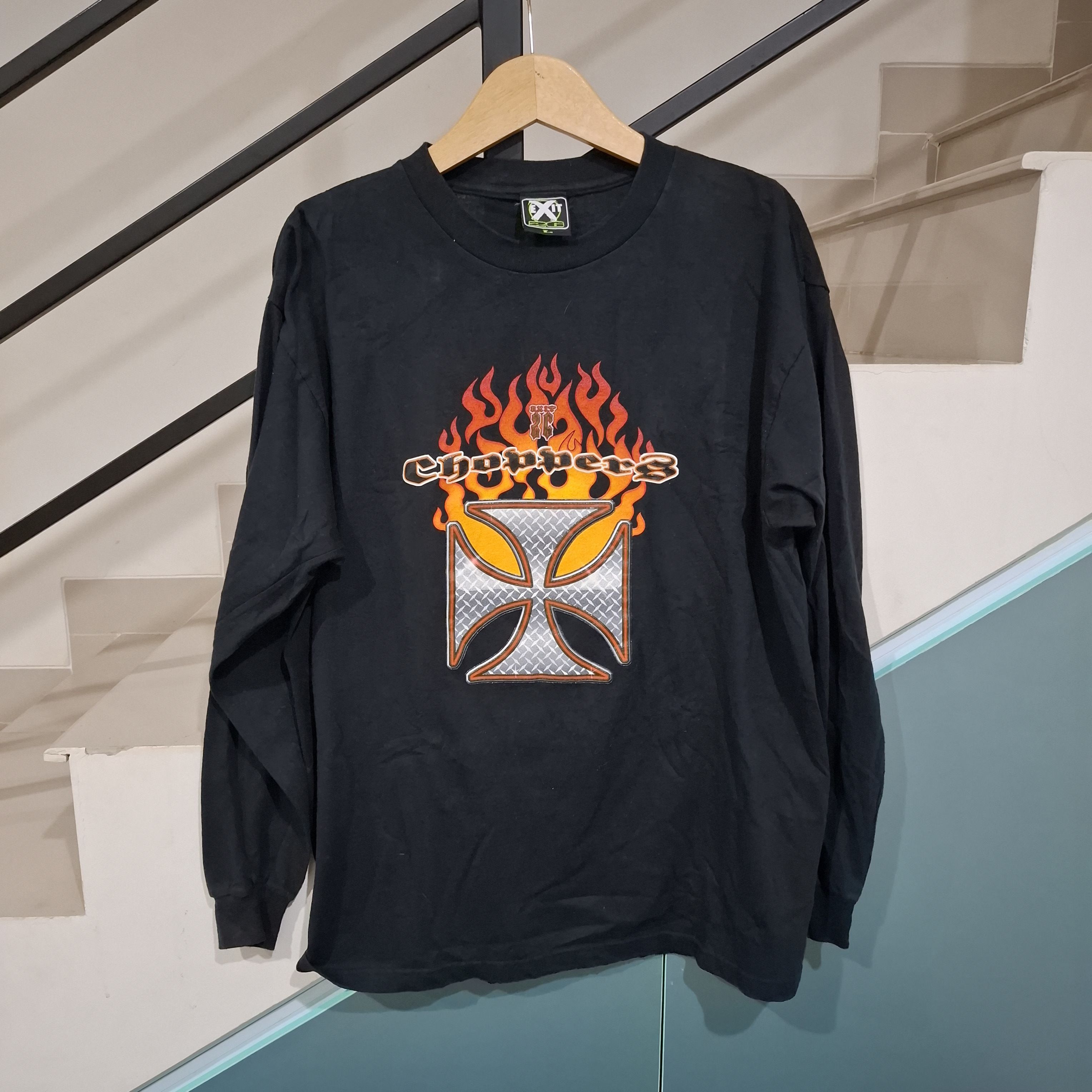Vintage RARE Y2K Exit 26 Choppers Long Sleeve - L Size US L / EU 52-54 / 3 - 1 Thumbnail