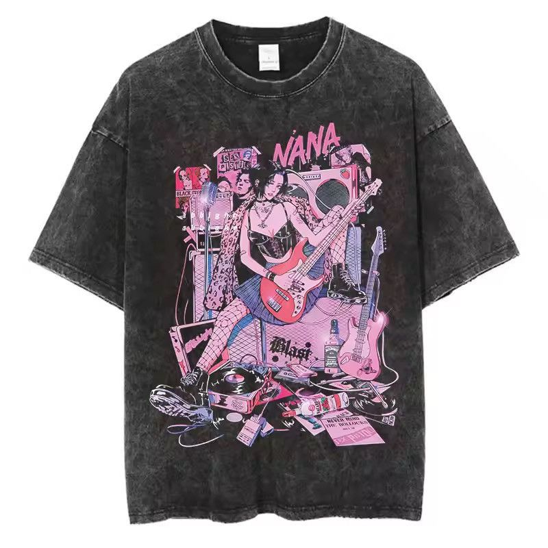 Other Anime Graphic Tee - Acid Wash Vintage Style Size US XXL / EU 58 / 5 - 1 Thumbnail