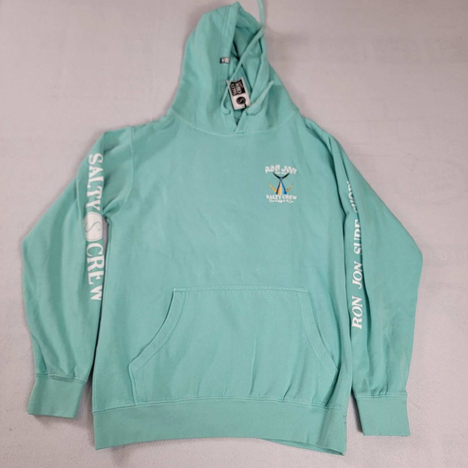 Salty Crew x Ron Jon Surf Shop Hoodie Women Sz M Green (665)
