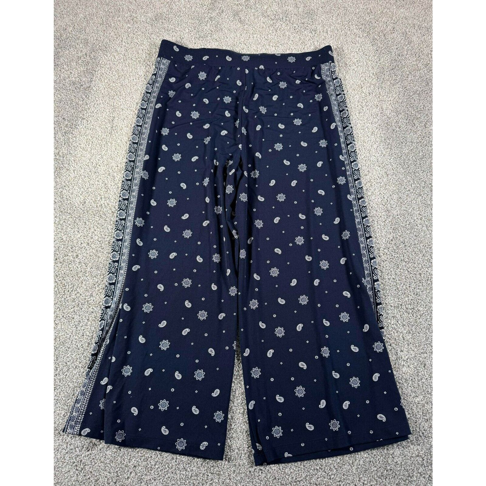 Other D&Co Pants Womens Large Palazzo Floral Boho Paisley Flowy Size 32" / US 10 / IT 46 - 5 Thumbnail