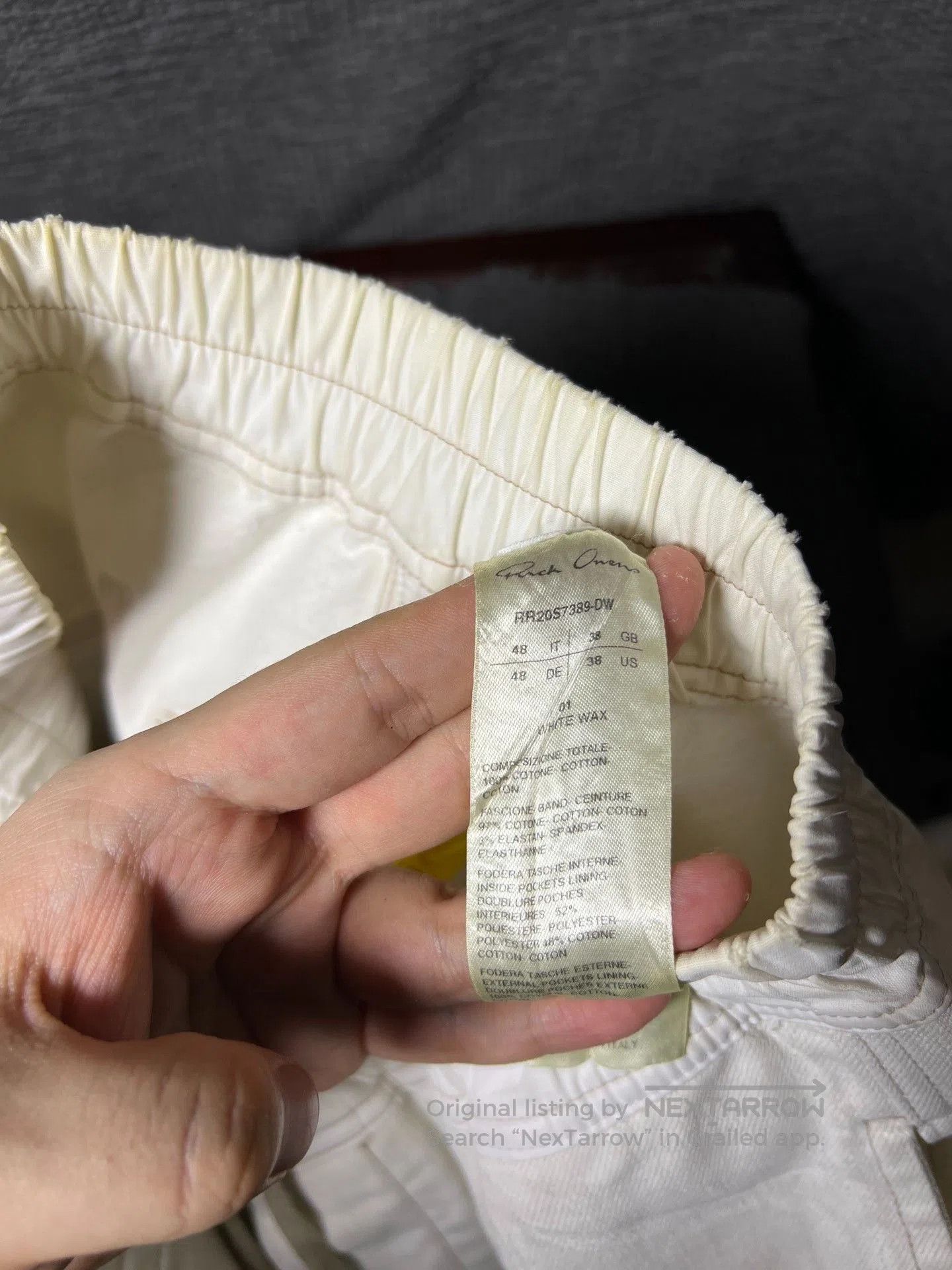 Rick Owens Rick Owens White Waxed Shorts. Size US 38 / EU 54 - 6 Thumbnail
