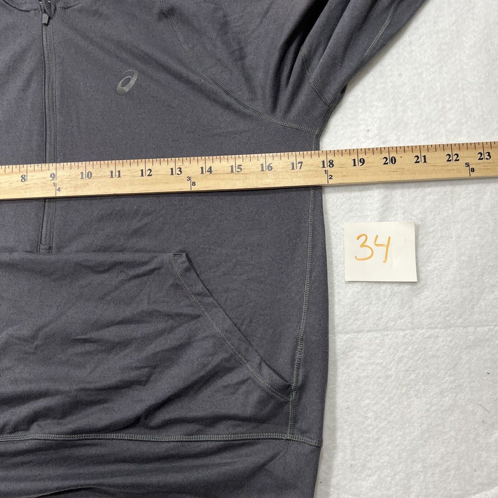 Asics Asics XS 1/2 Zip Hoodie Athletic Running Logo Sweatshirt Size XS / US 0-2 / IT 36-38 - 7 Thumbnail