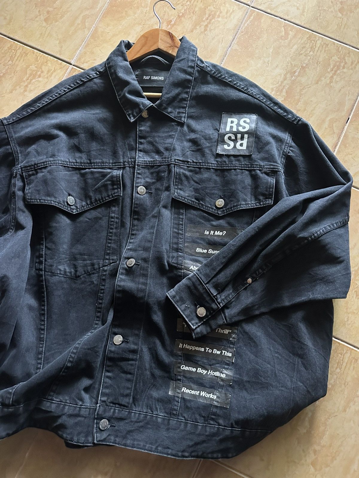 Raf Simons Raf Simons x Peter Saville SS18 Oversize Denim Jacket Black Size US S / EU 44-46 / 1 - 9 Thumbnail