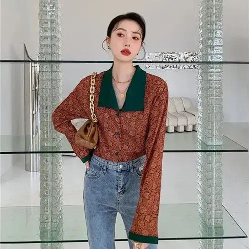 Vintage Vintage Floral Blouses Women Harajuku Patchwork Oversized Size L / US 10 / IT 46 - 4 Thumbnail
