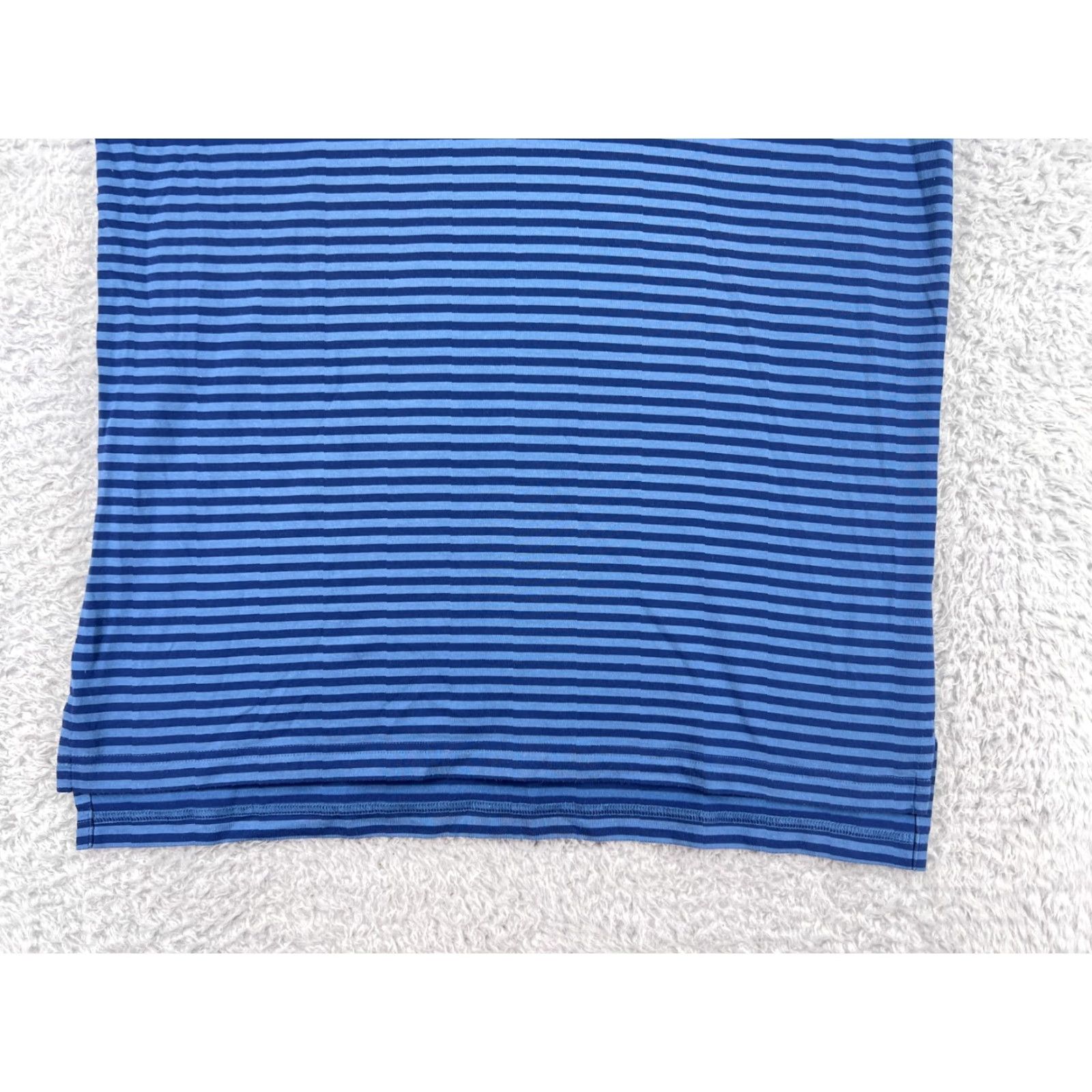Vintage Dunning Polo Shirt Mens Blue Striped Lightweight Cotton Blend Golf Polo Shirt L Adult Blue Men’s Slim Tees Sports Size US L / EU 52-54 / 3 - 6 Thumbnail